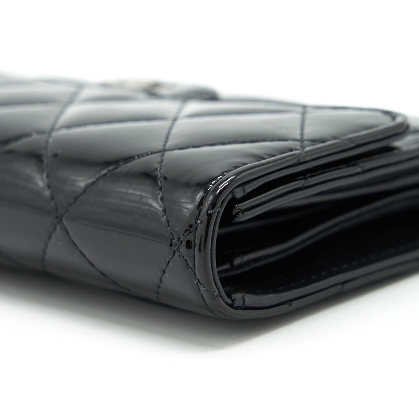 Chanel Classic Flap Long Wallet Patent Black
