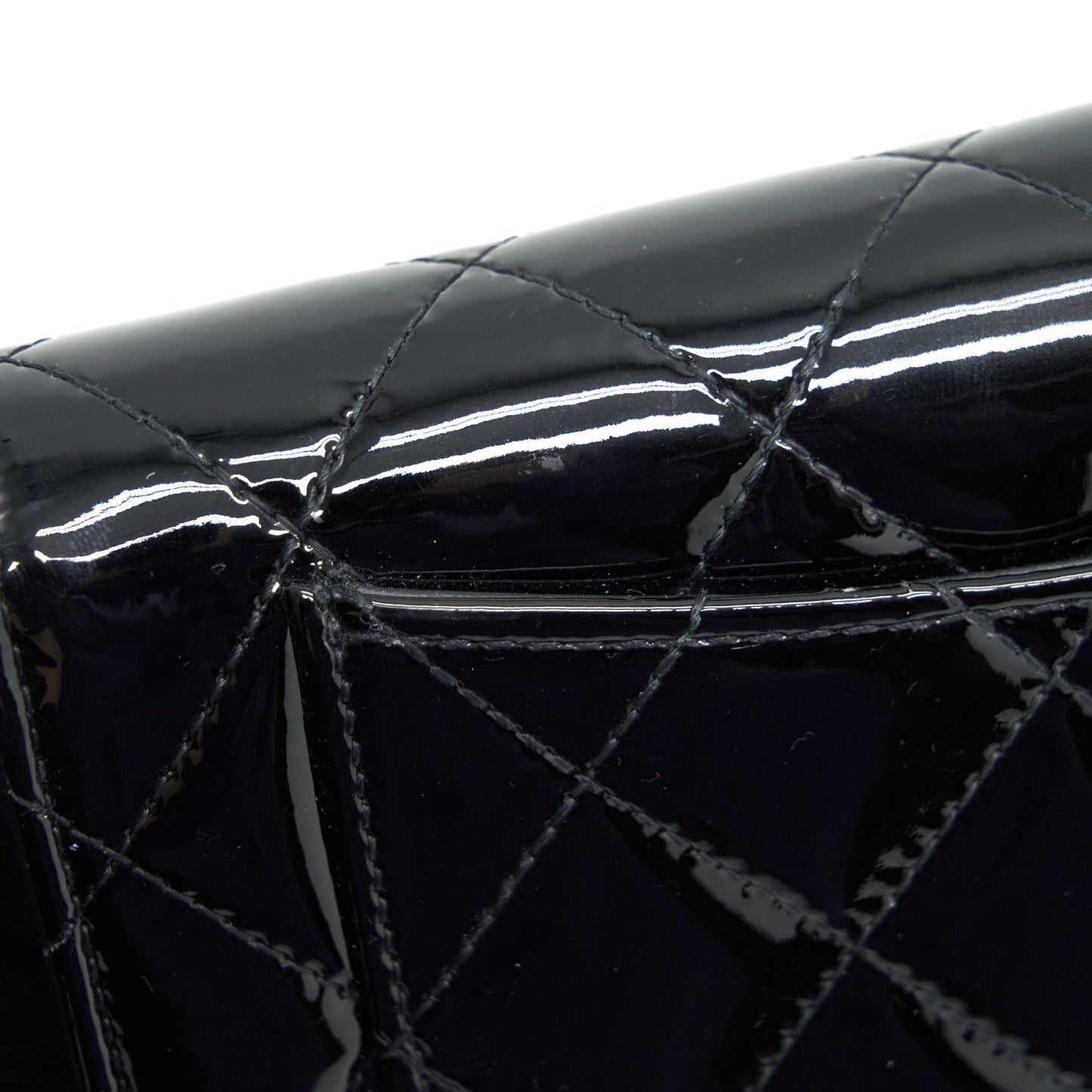 Chanel Classic Flap Long Wallet Patent Black