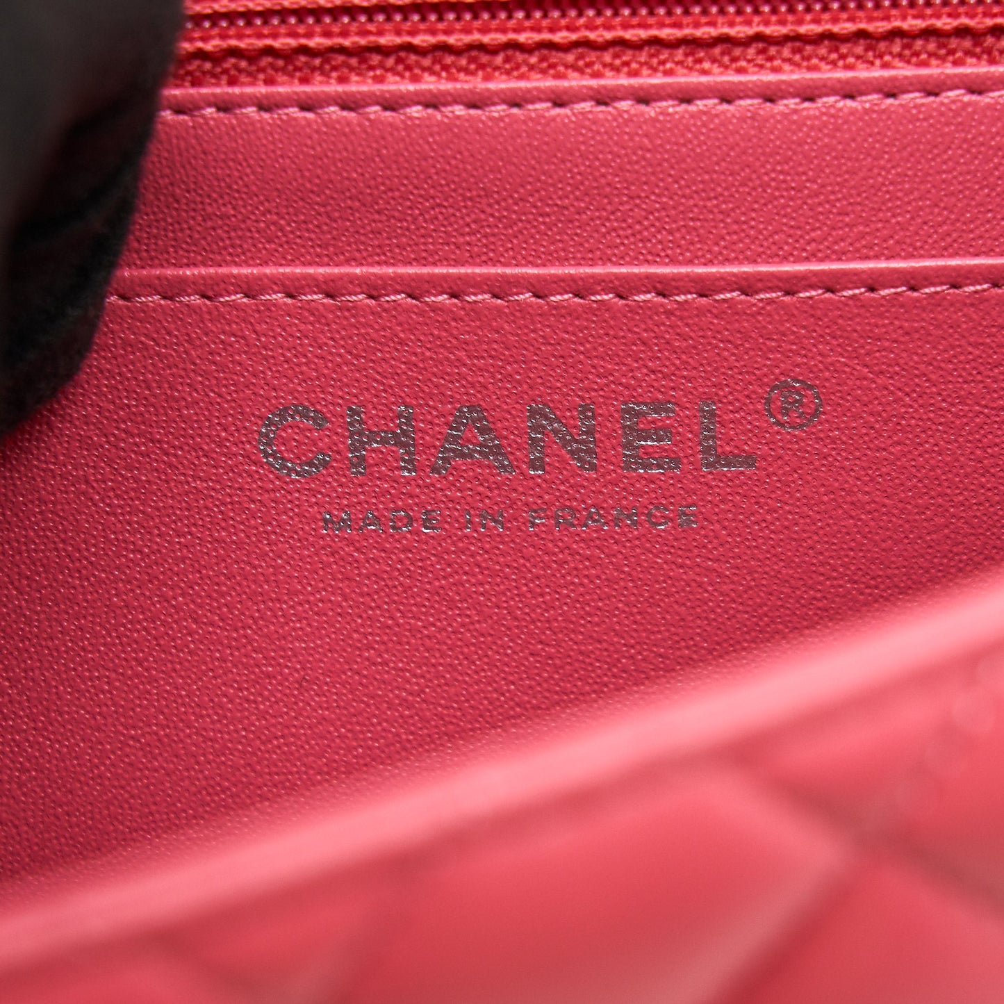 Chanel Mini Square Flap Bag Lambskin Pink