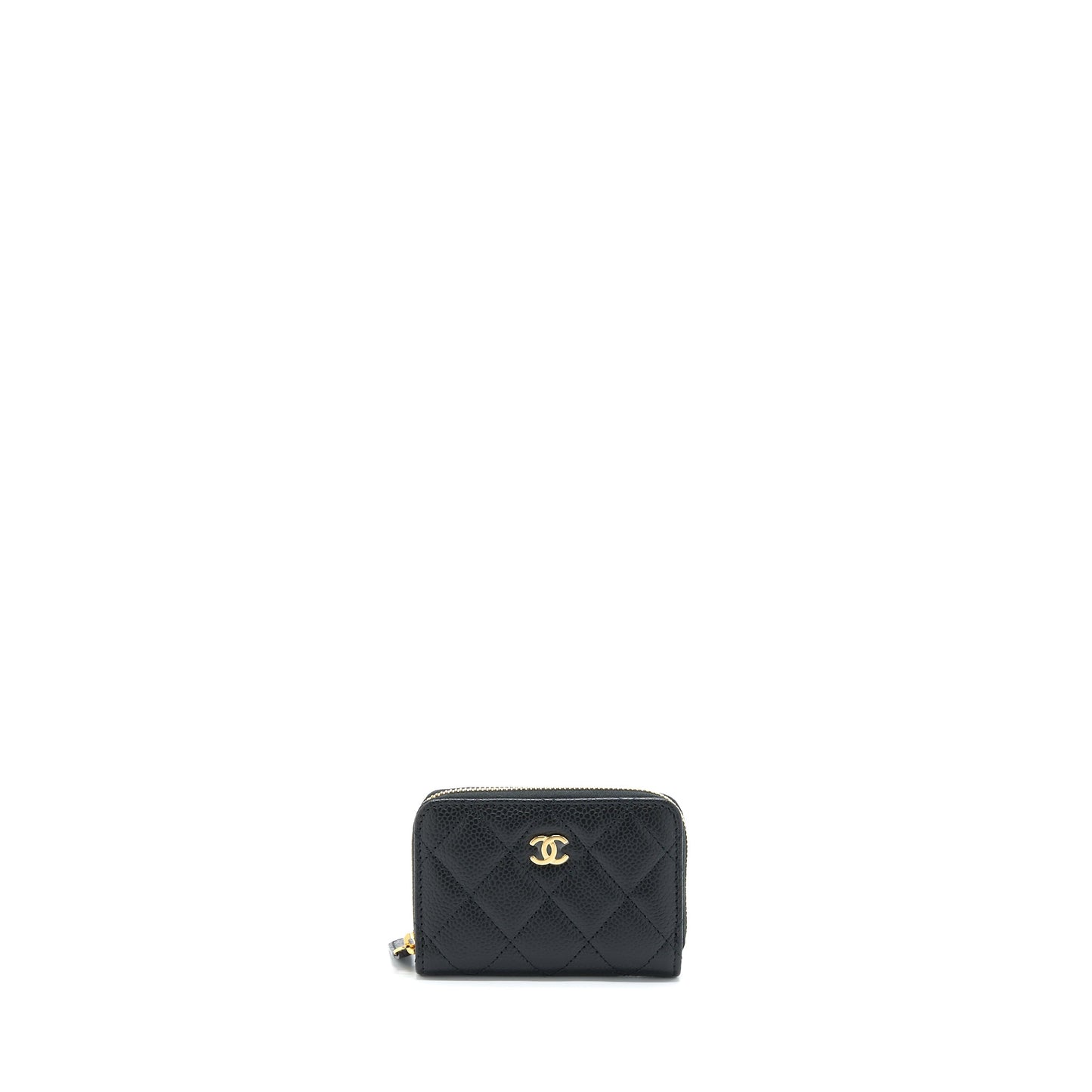 Chanel Zip Small Card Holder Caviar black