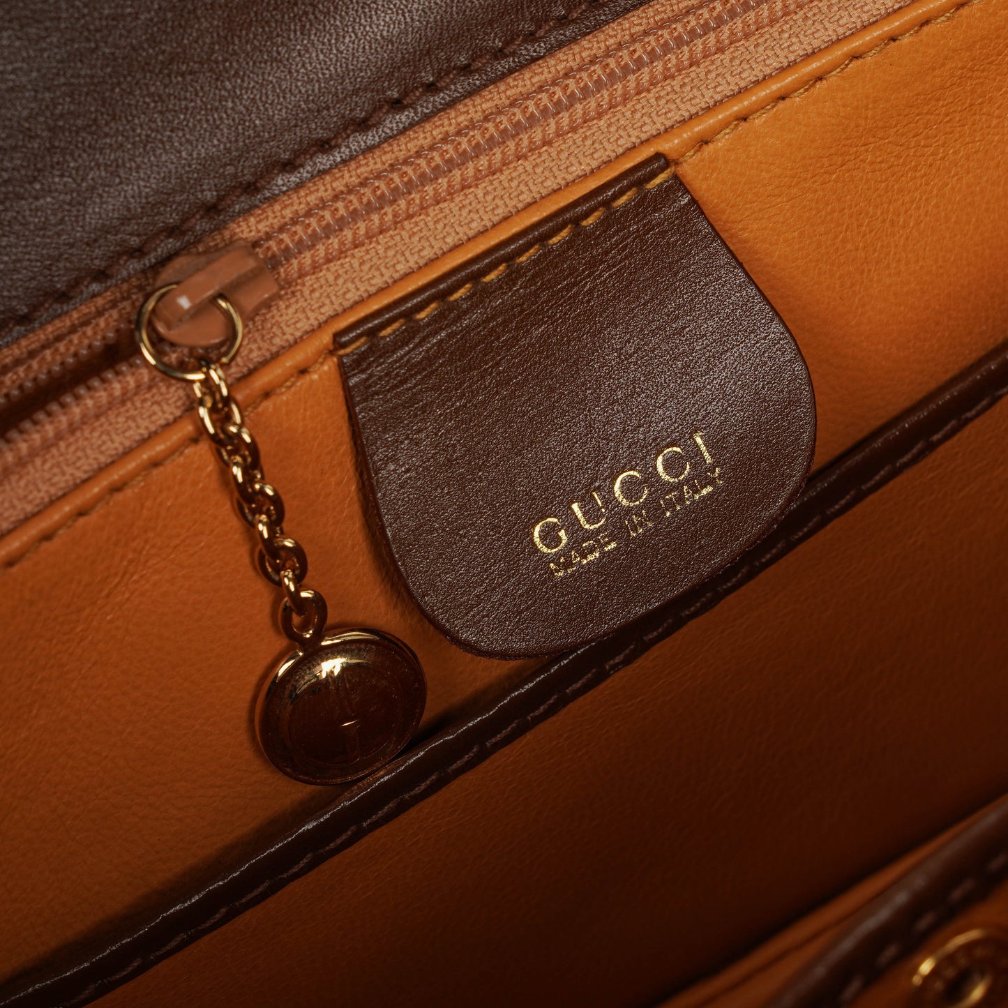 Gucci Bamboo Top Handle Brown Leather Bag