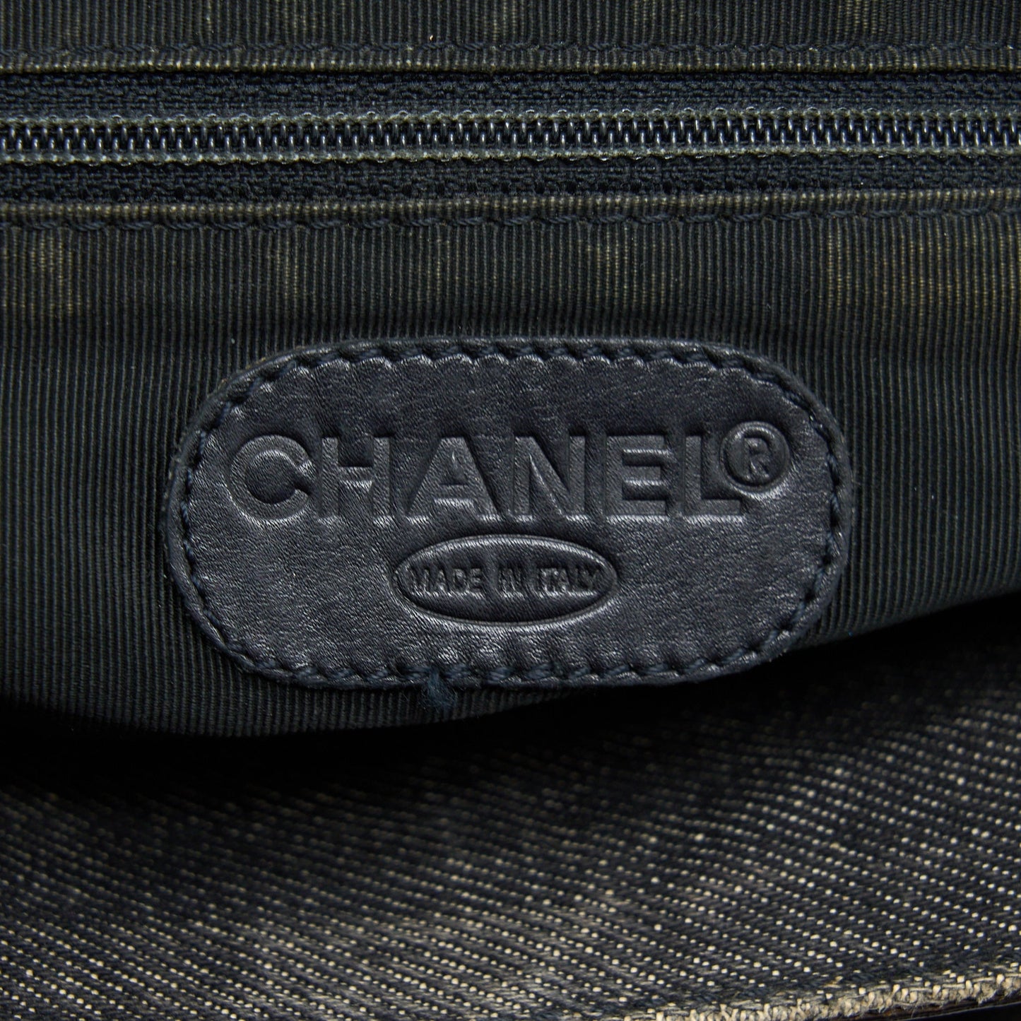 Chanel  Denim Tote Bag Ruthenium Sliver Hardware