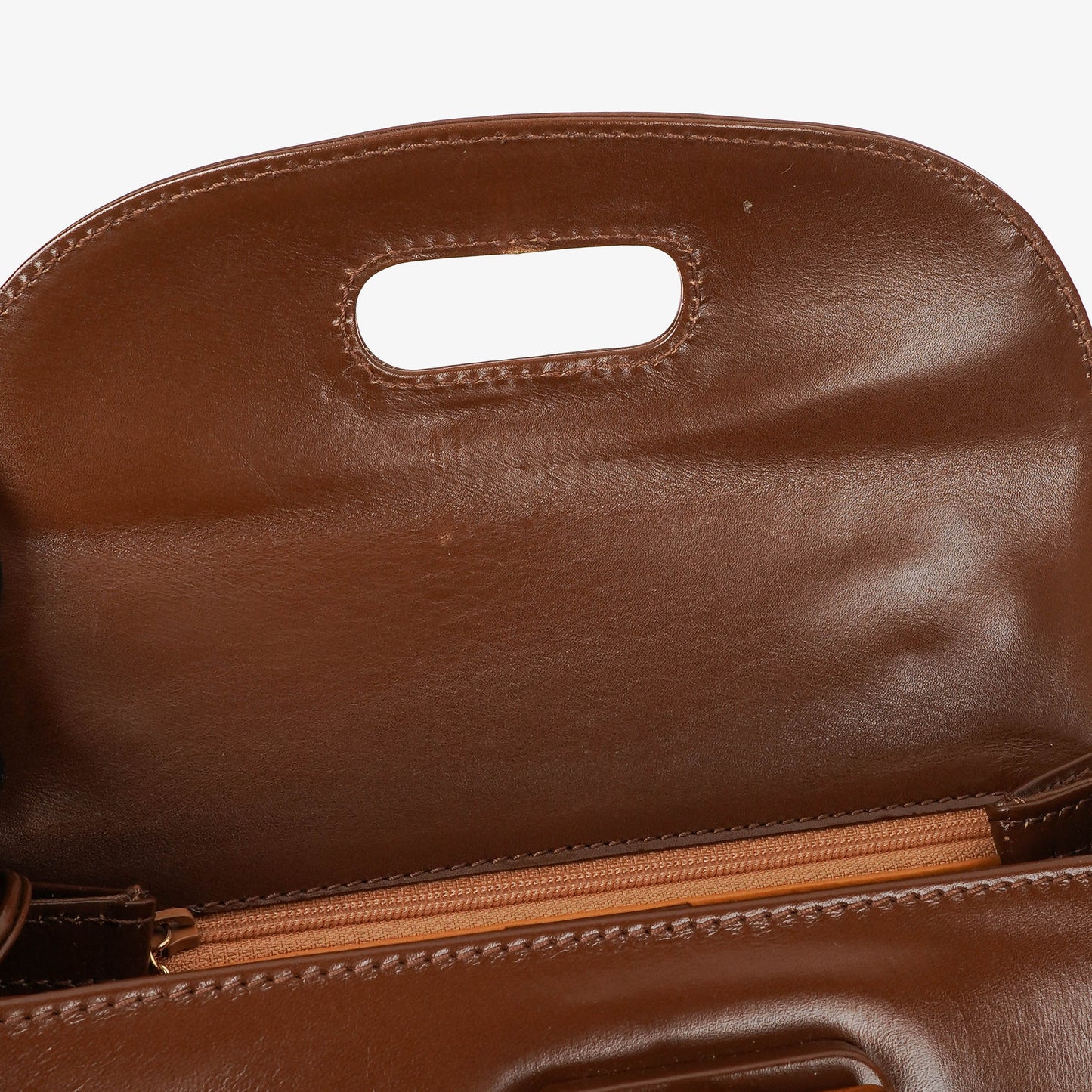 Gucci Bamboo Top Handle Brown Leather Bag