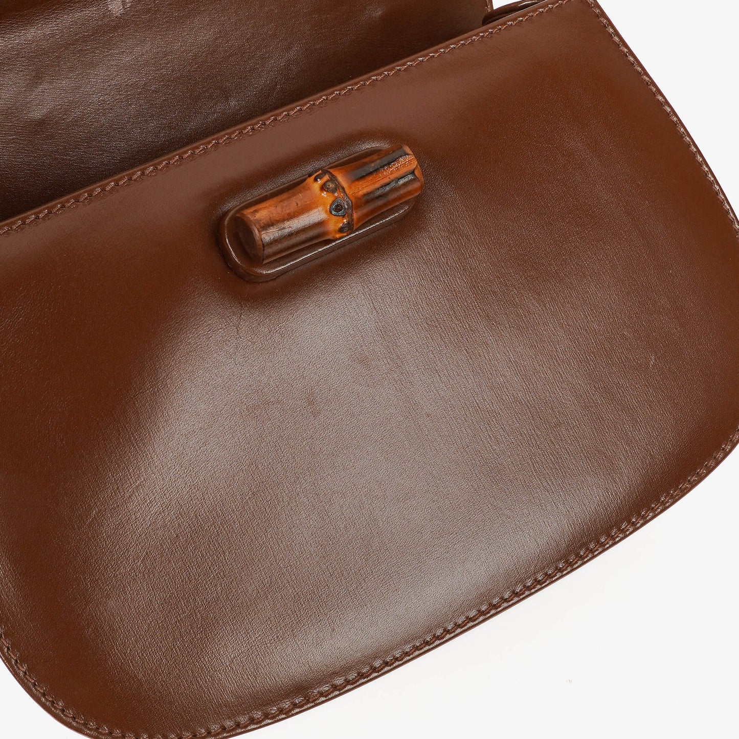 Gucci Bamboo Top Handle Brown Leather Bag