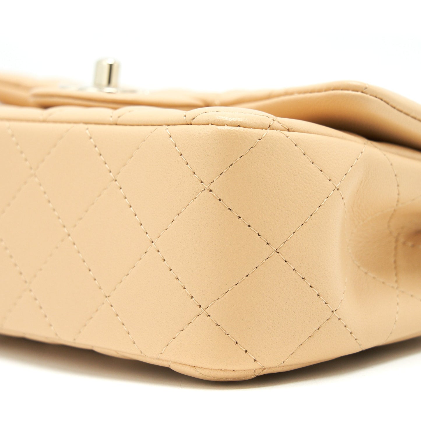 Chanel 22C Mini Rectangular Flap Bag Lambskin Beige L