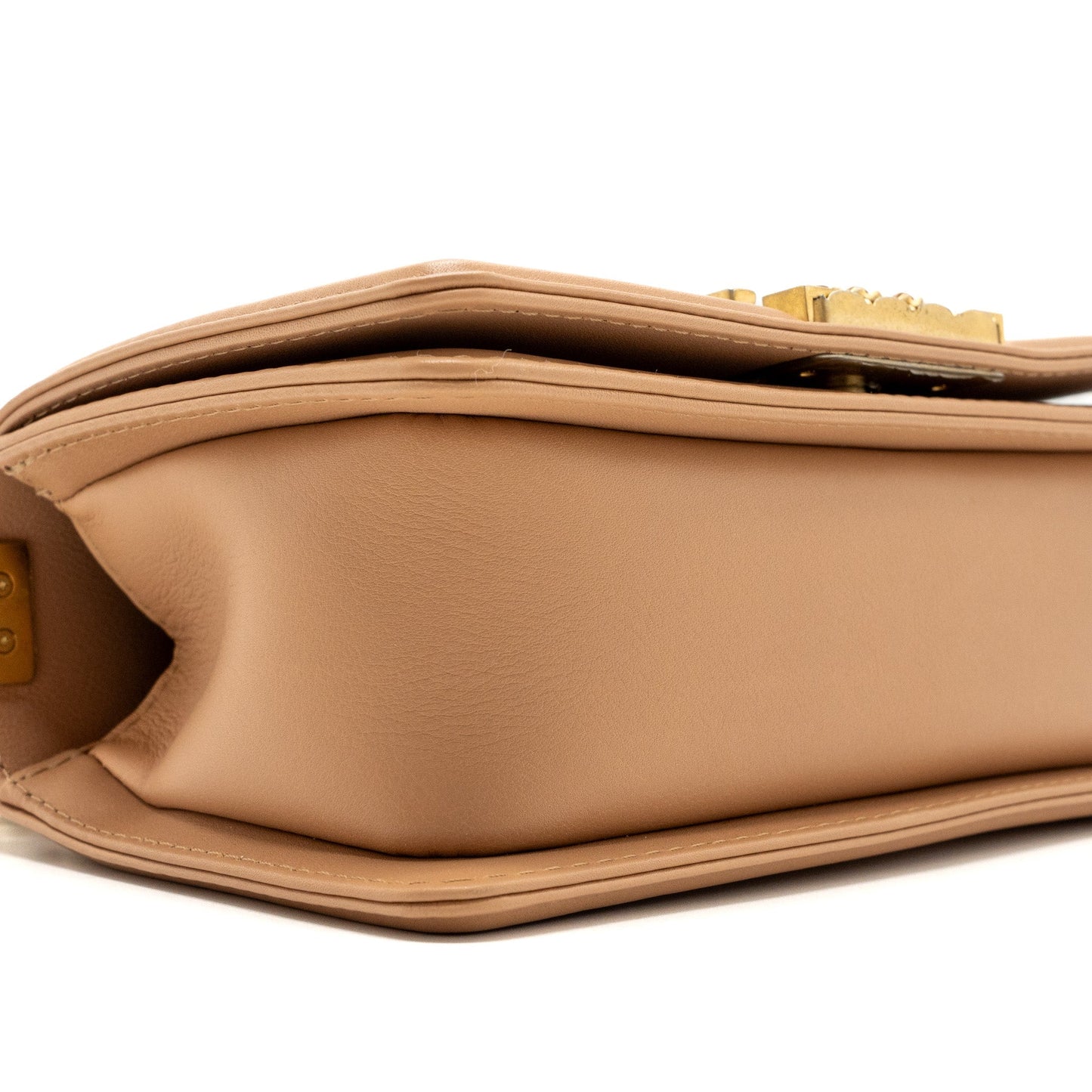 Chanel Small Boy Bag limited edition Calfskin Dark Beige