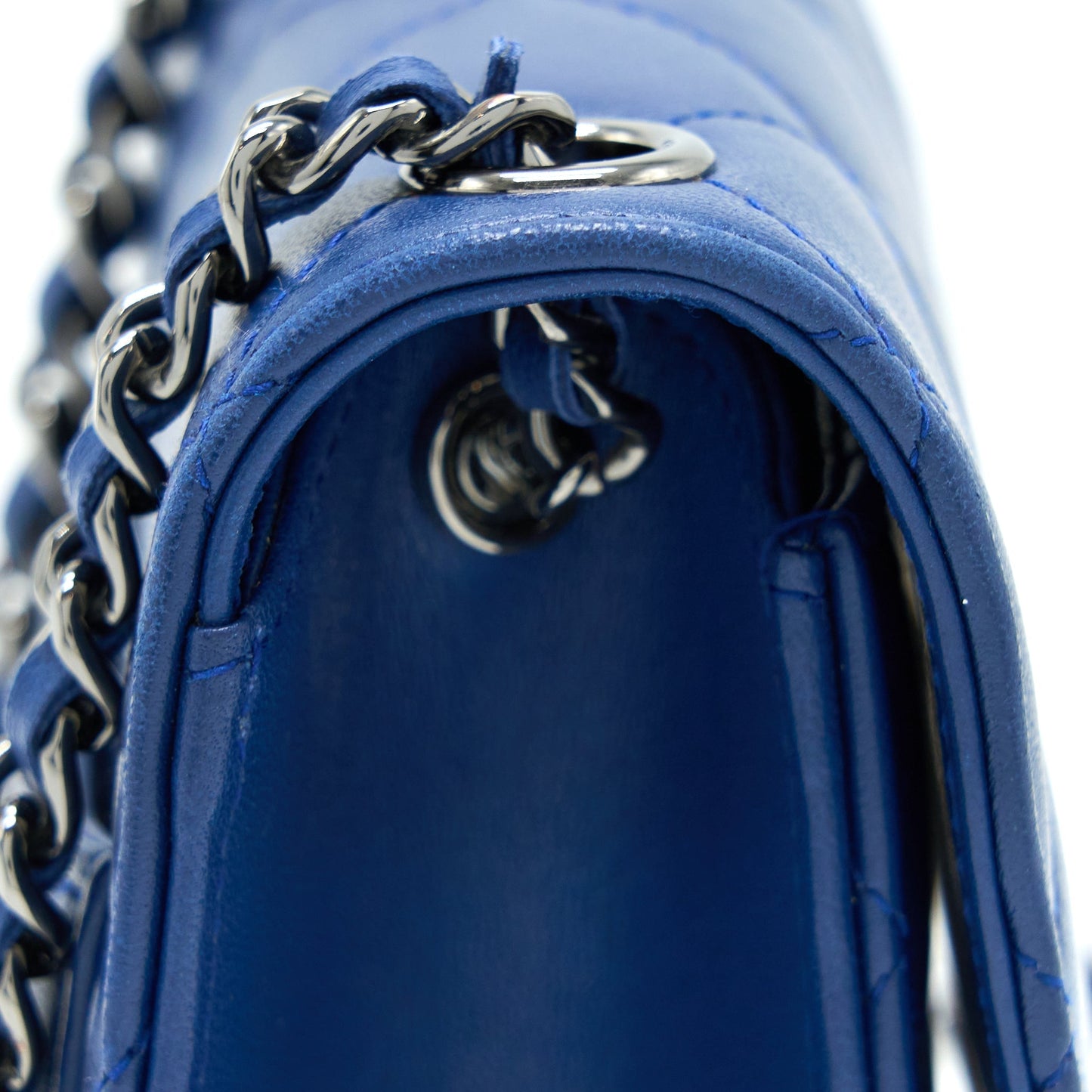 Chanel Flap Phone Case Lambskin Blue
