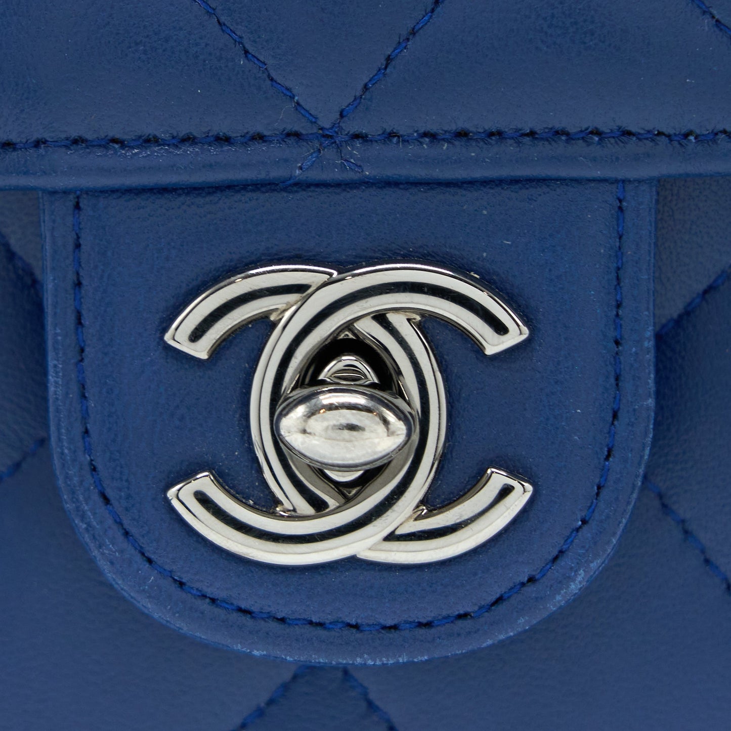 Chanel Flap Phone Case Lambskin Blue