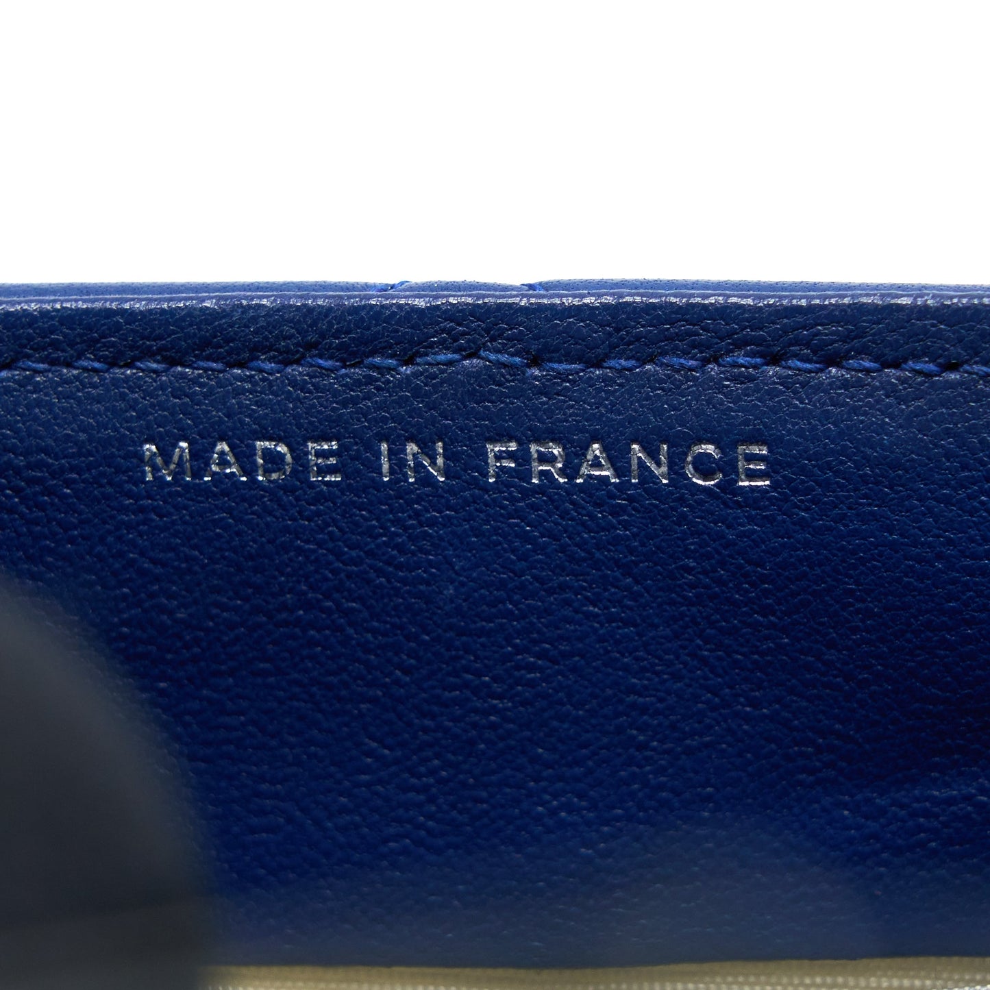 Chanel Flap Phone Case Lambskin Blue