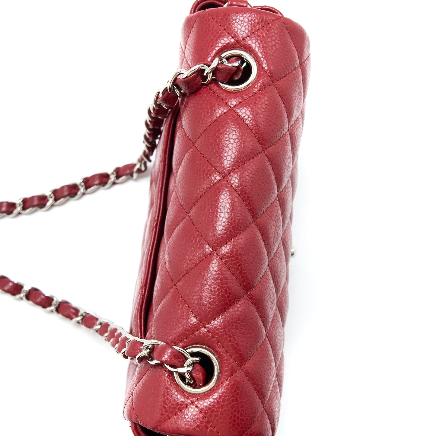 Chanel Mini Rectangular Flap Bag Caviar Red