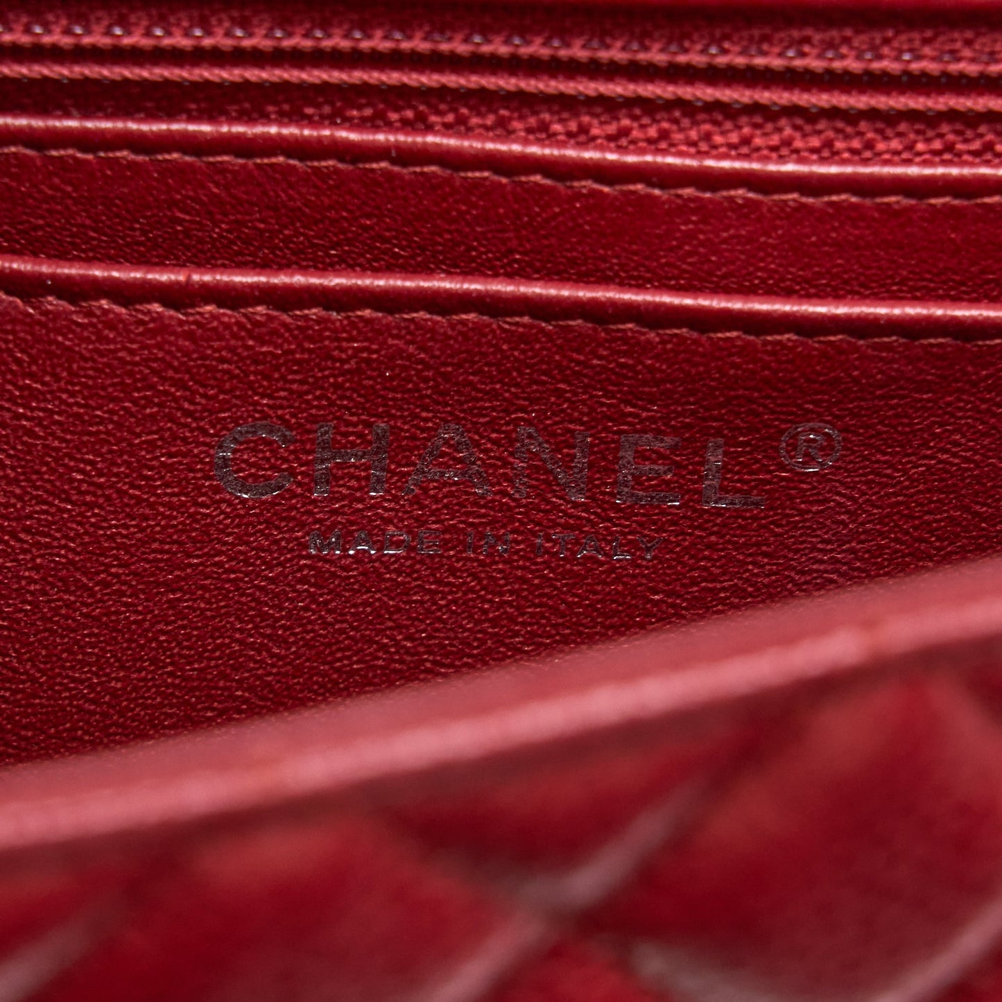Chanel Mini Rectangular Flap Bag Caviar Red