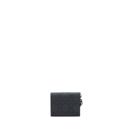 Dior Flap card Holder Calfskin so black