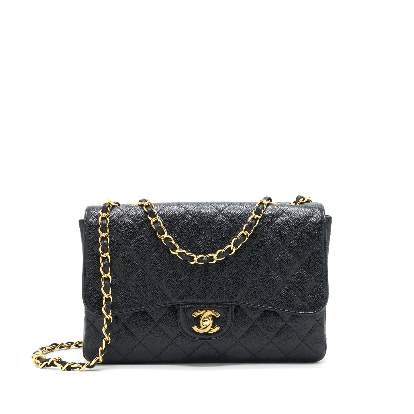 Chanel  Jumbo Single Flap Caviar Black