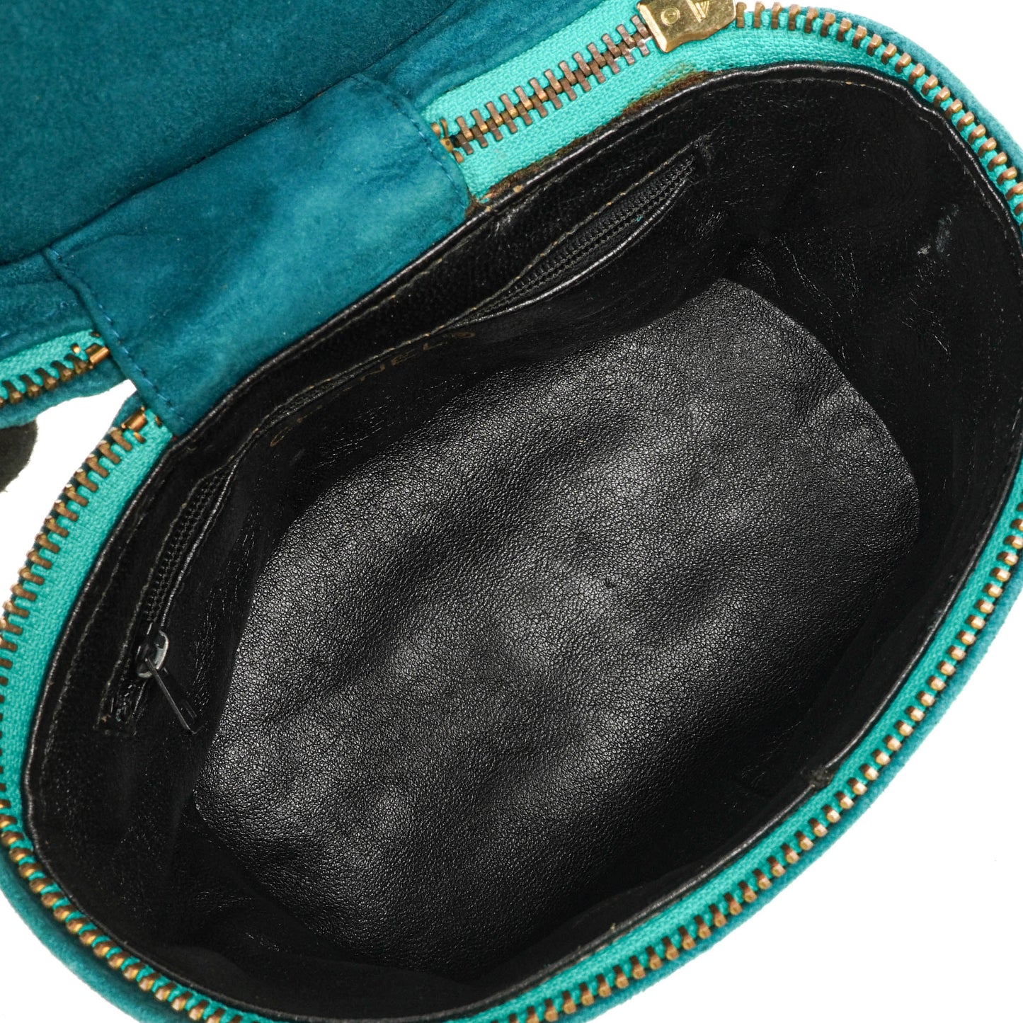 Chanel Quilted Suede Vanity Case