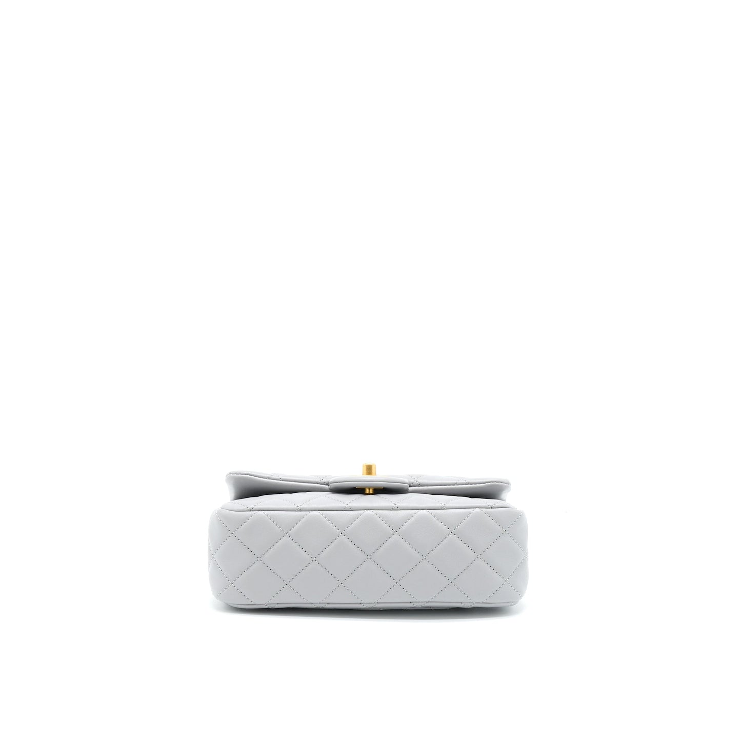 Chanel 21B Pearl Crush Mini Rectangular Flap Bag Lambskin Grey