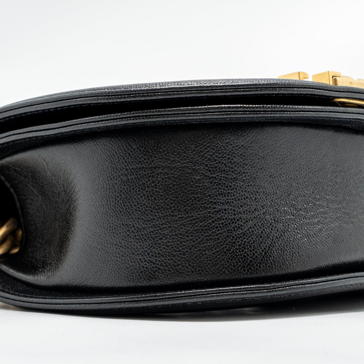 Chanel 22A Round Boy Messenger Bag Caviar Black  (Microchip)