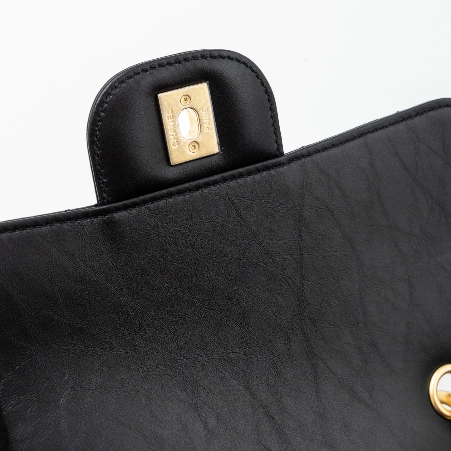 Chanel 23S flap backpack calfskin black brushed  (microchip)