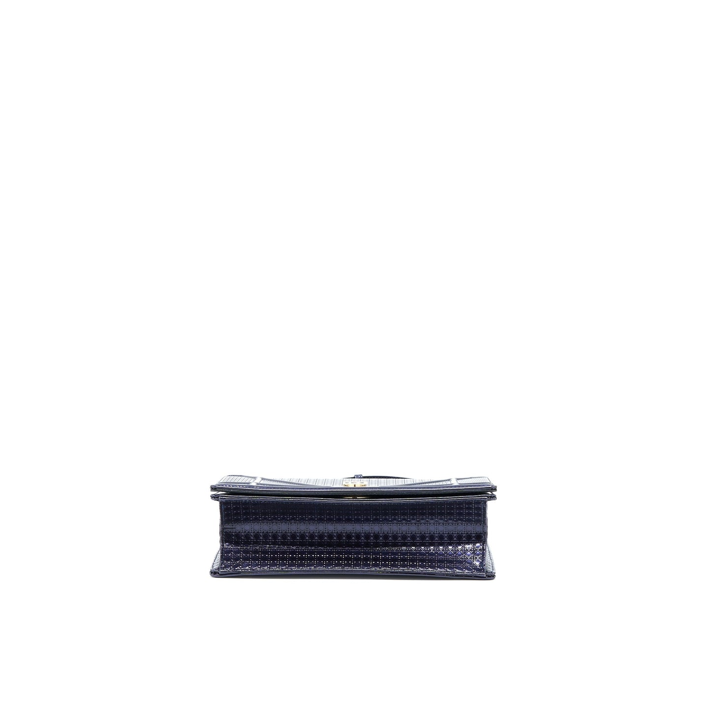 Dior Medium Diorama Calfskin Metallic Navy