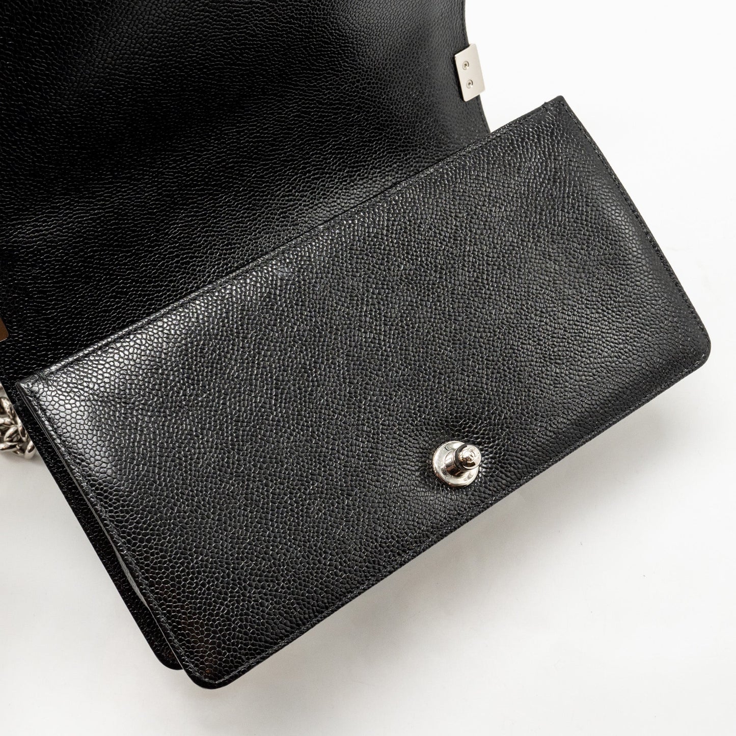 Chanel Chevron Medium Boy Bag caviar black