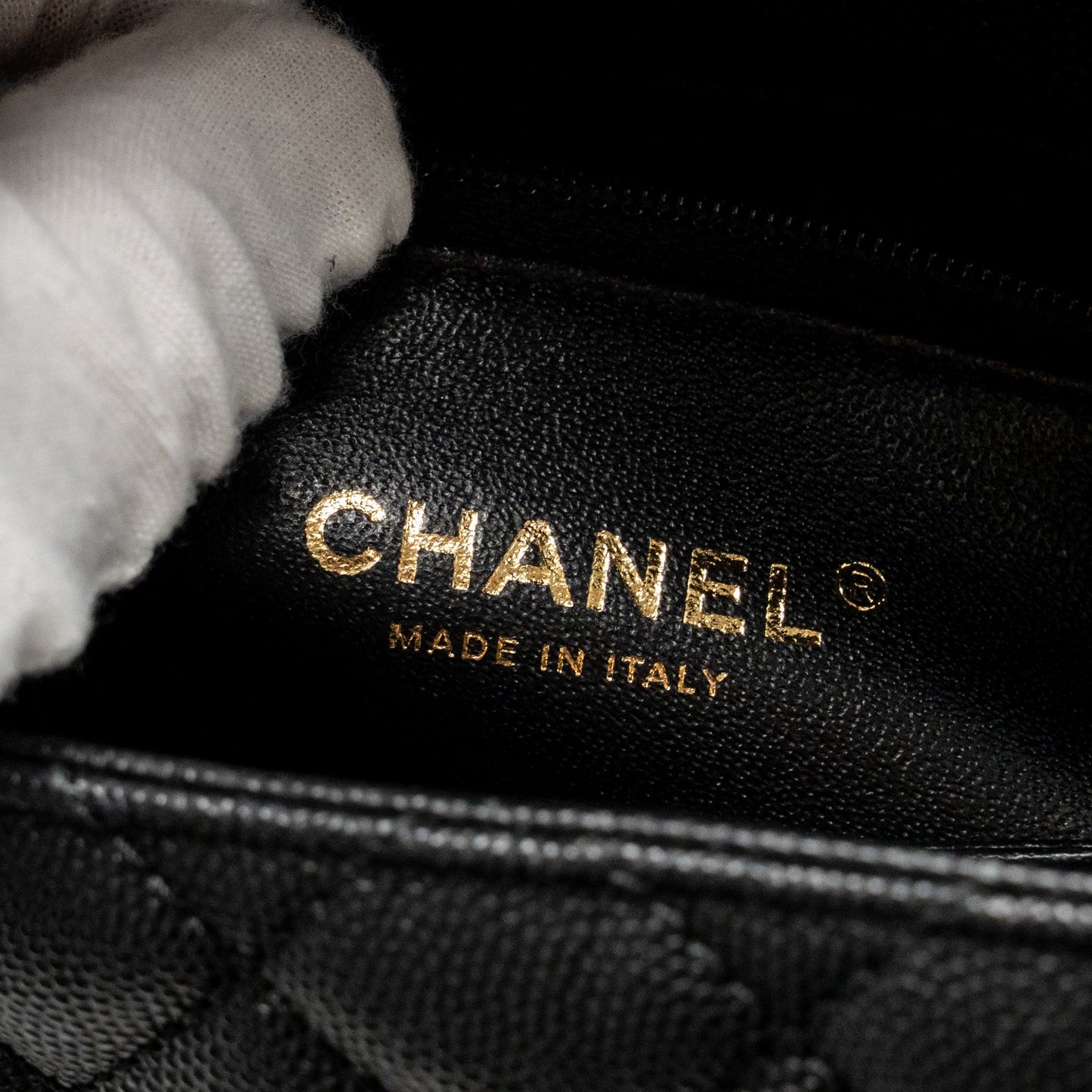 Chanel Small Coco Handle with Python Handle caviar Black/Burgundy