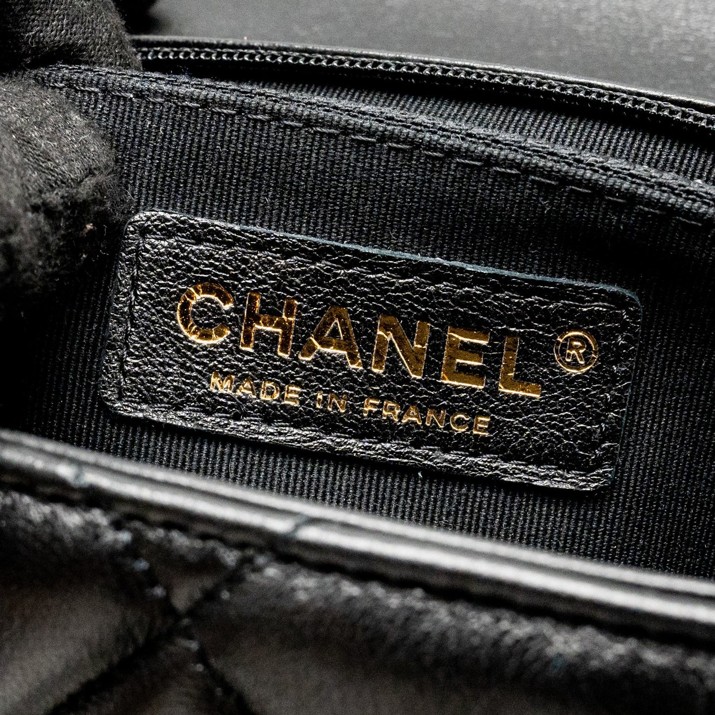 Chanel Quilted Mini Flap Bag with Detailed Chain Lambskin Black  (Microchip)