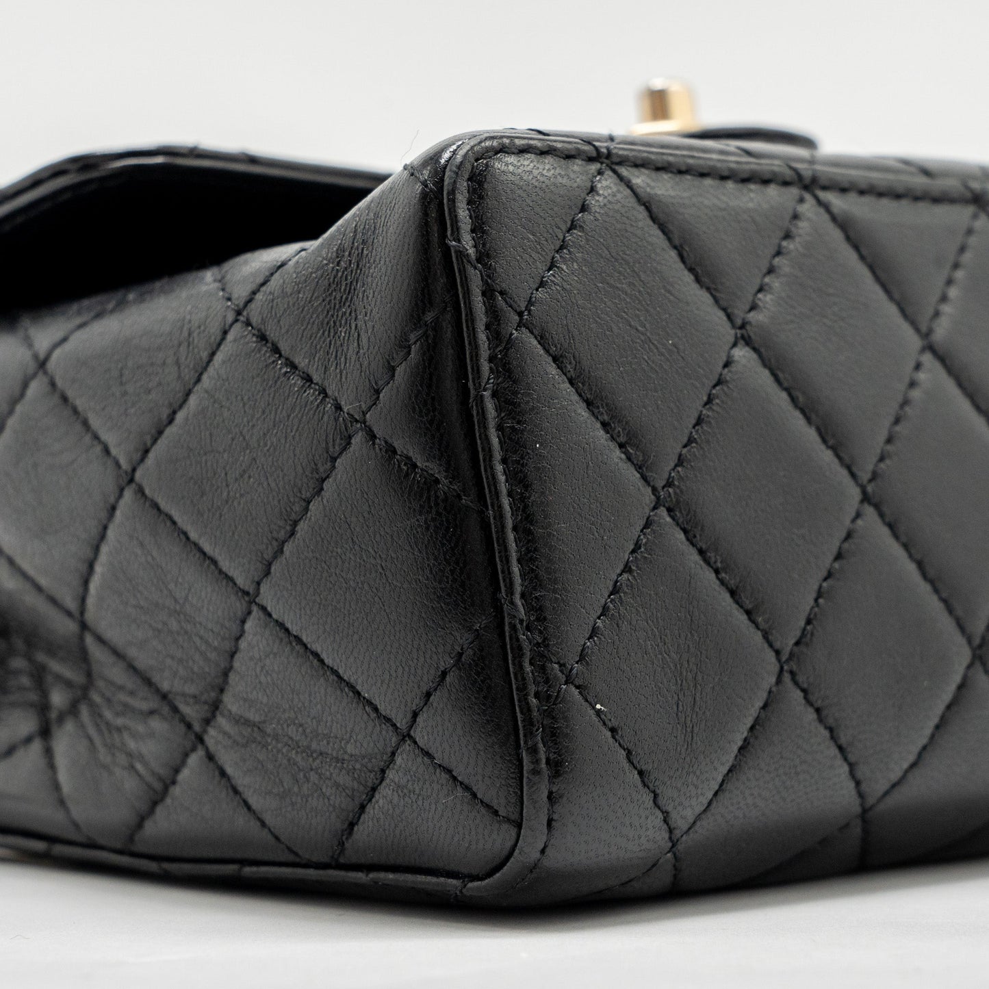 Chanel Retro Classic New Square Large Flap Bag Goatskin Black  (Microchip)
