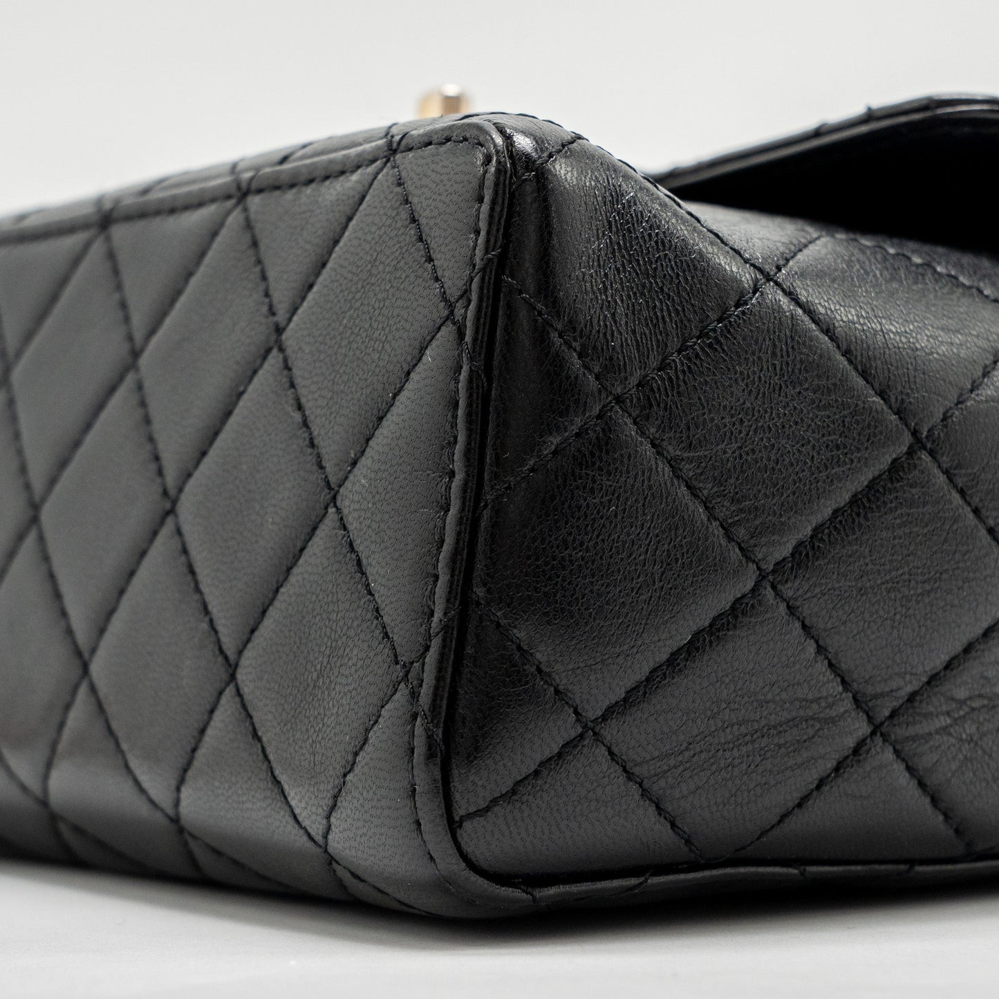 Chanel Retro Classic New Square Large Flap Bag Goatskin Black  (Microchip)
