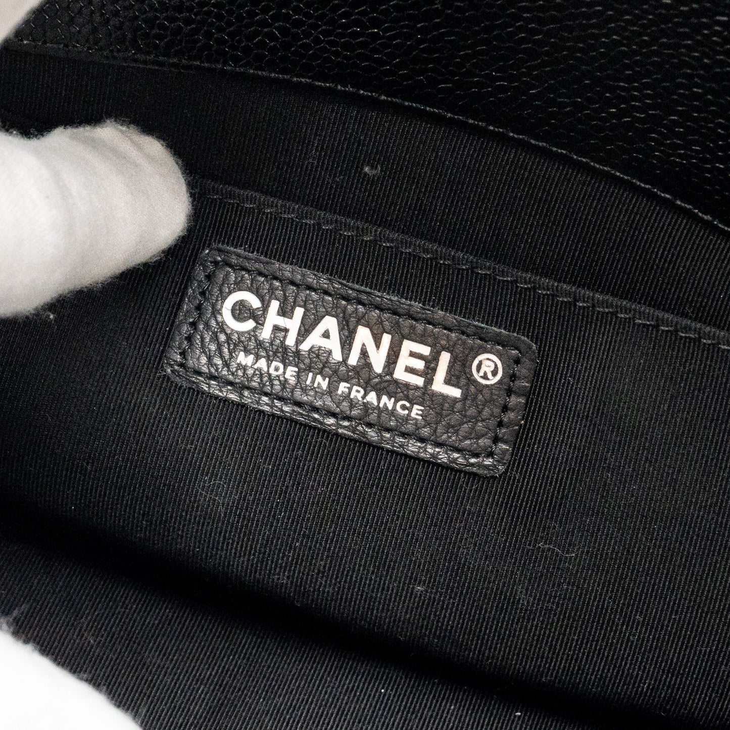Chanel Chevron Medium Boy Bag caviar black