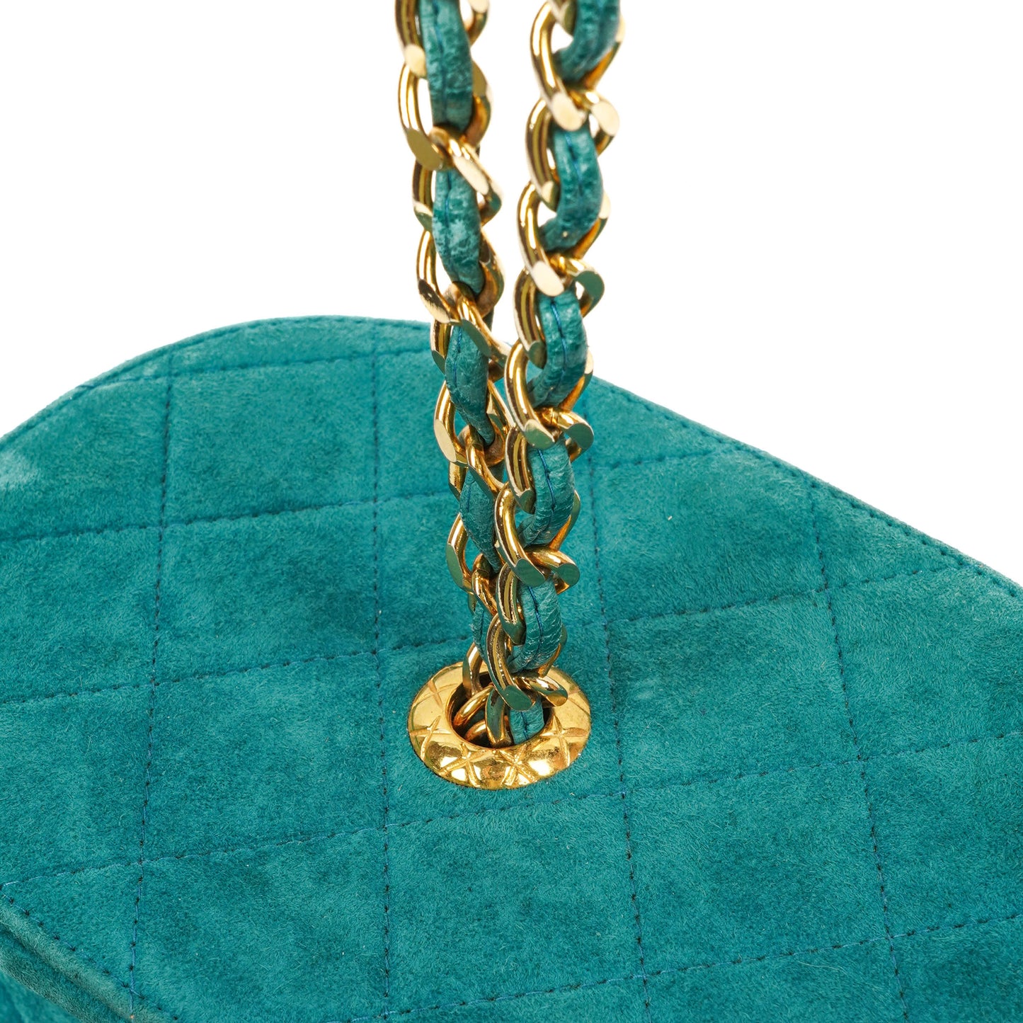 Chanel Quilted Suede Vanity Case