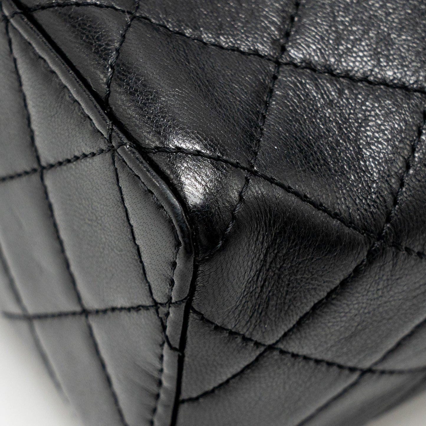 Chanel Retro Classic New Square Large Flap Bag Goatskin Black  (Microchip)