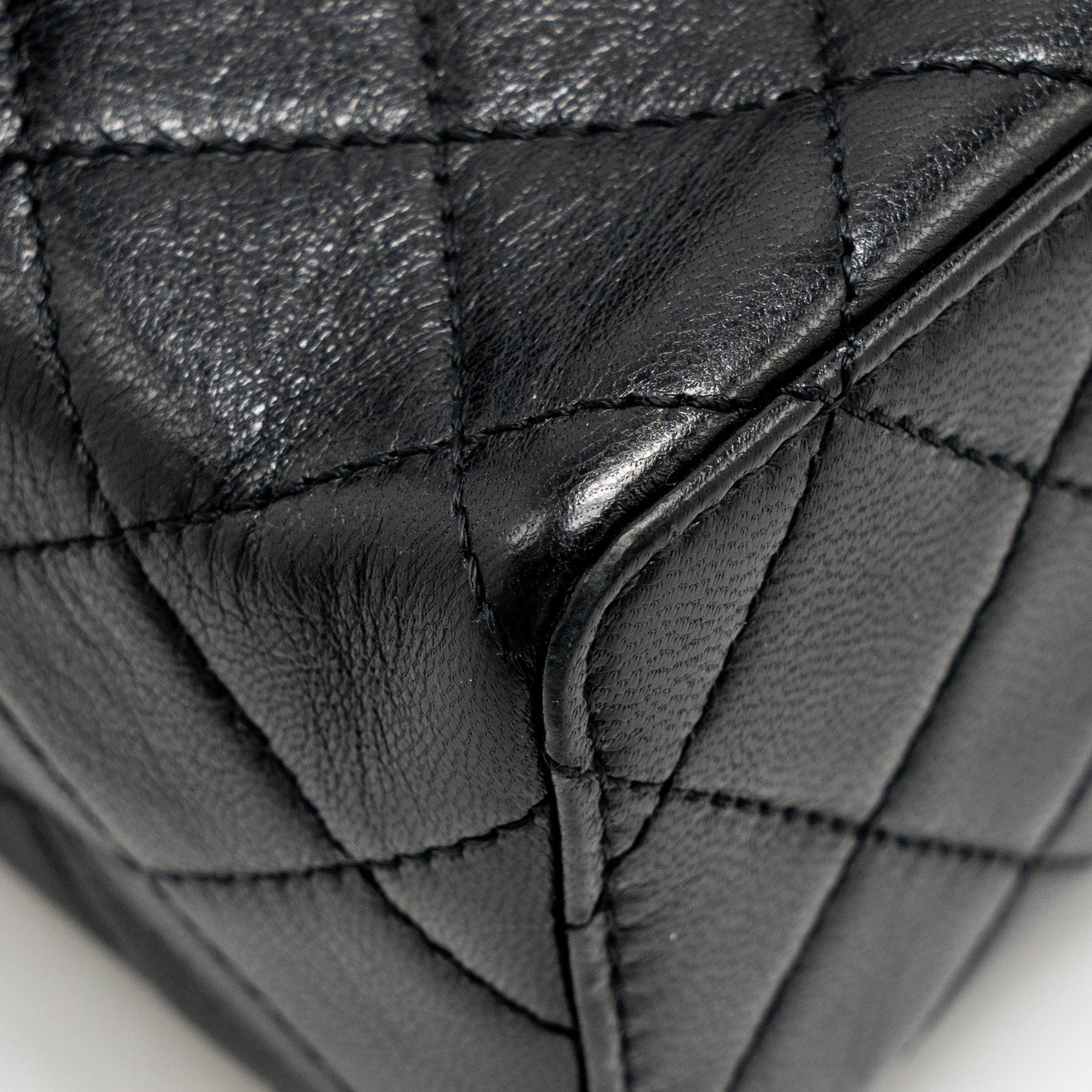 Chanel Retro Classic New Square Large Flap Bag Goatskin Black  (Microchip)