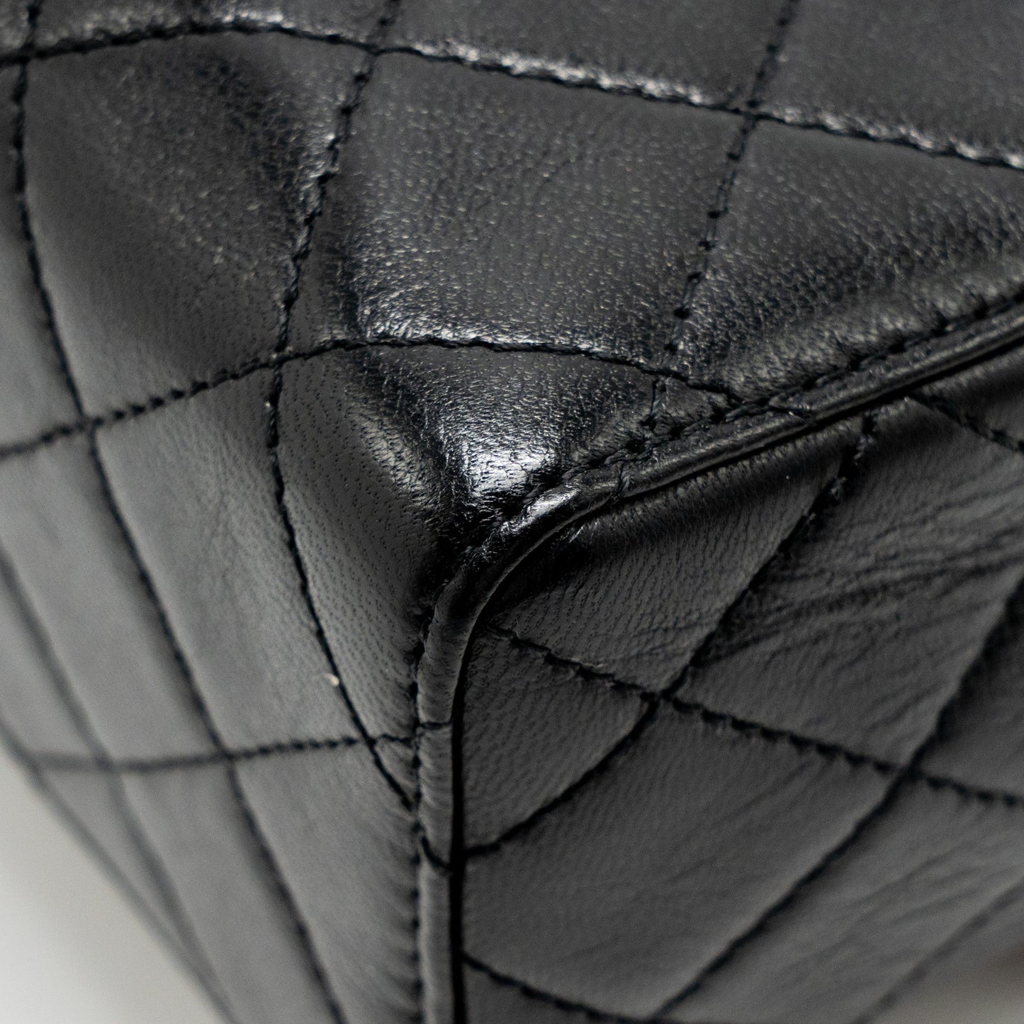 Chanel Retro Classic New Square Large Flap Bag Goatskin Black  (Microchip)