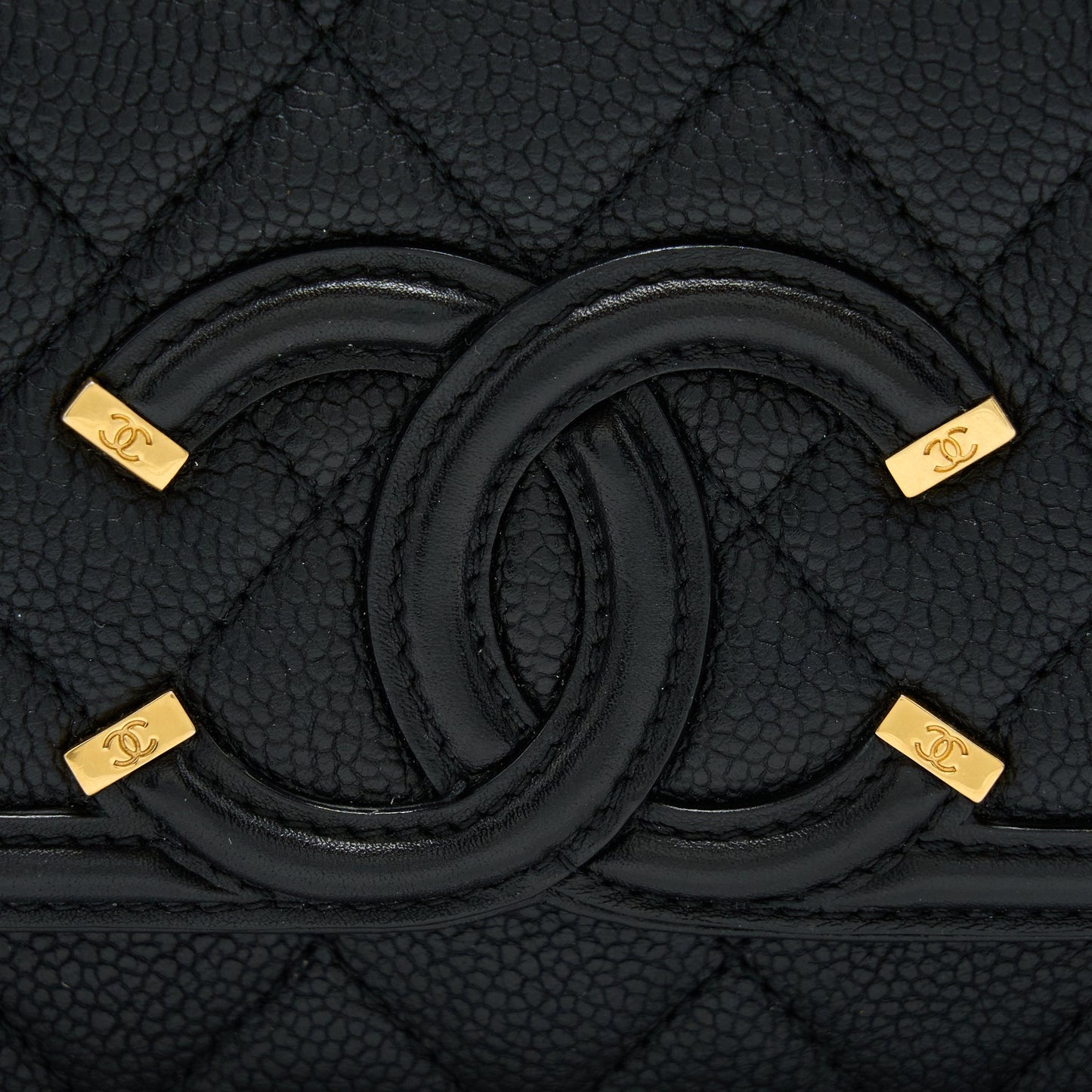 Chanel Filigree Flap Bag Caviar Black