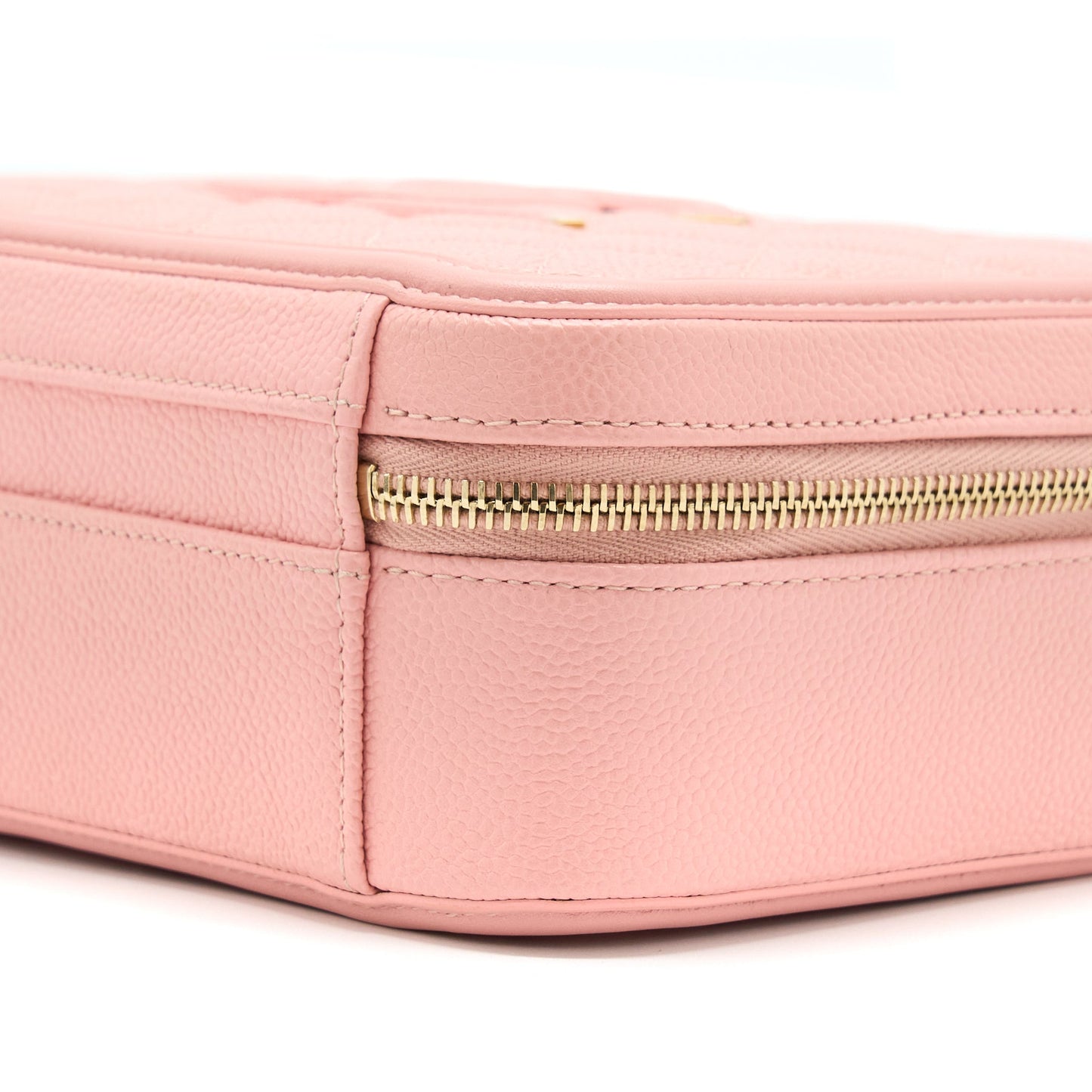 Chanel Filigree Vanity Case Caviar Pink