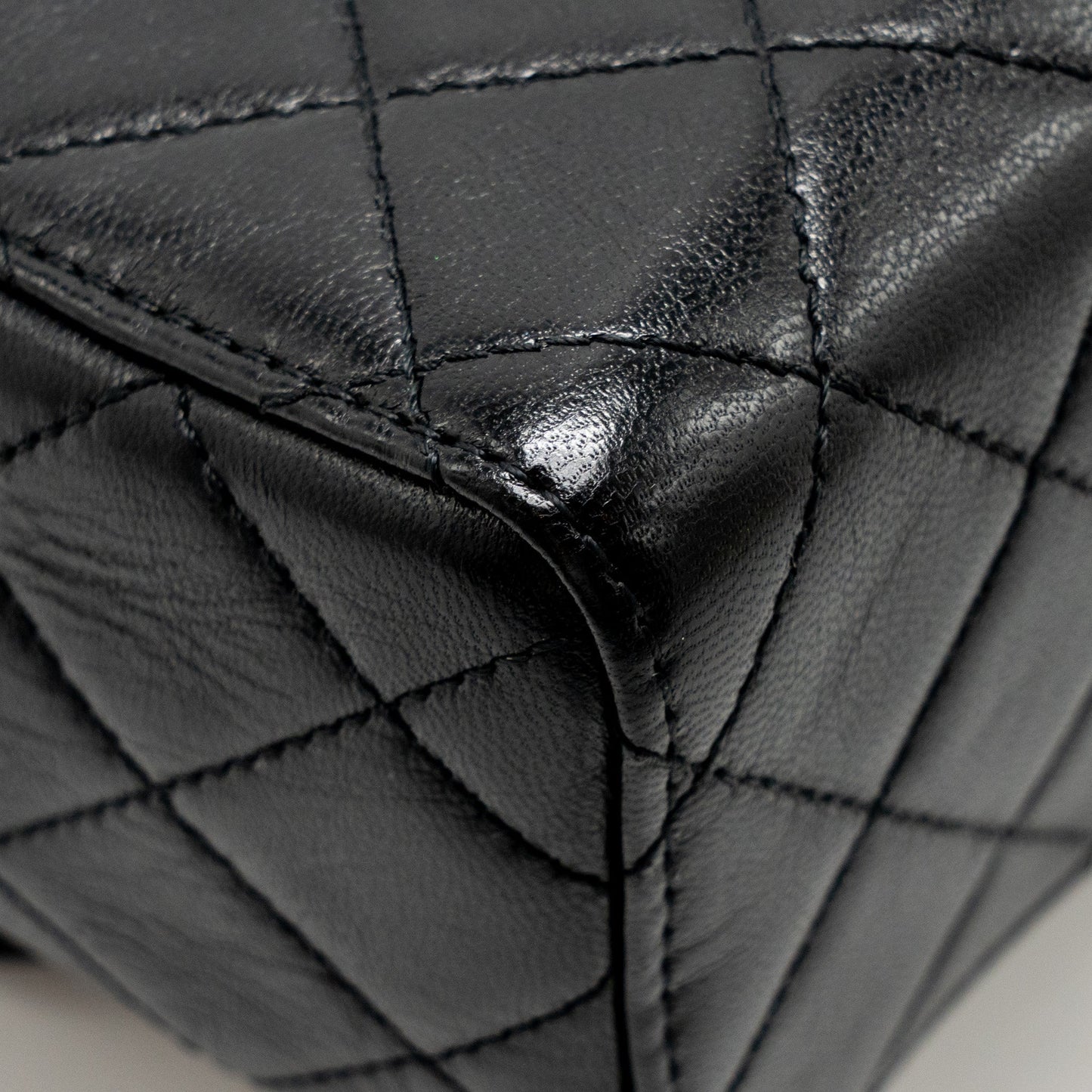 Chanel Retro Classic New Square Large Flap Bag Goatskin Black  (Microchip)