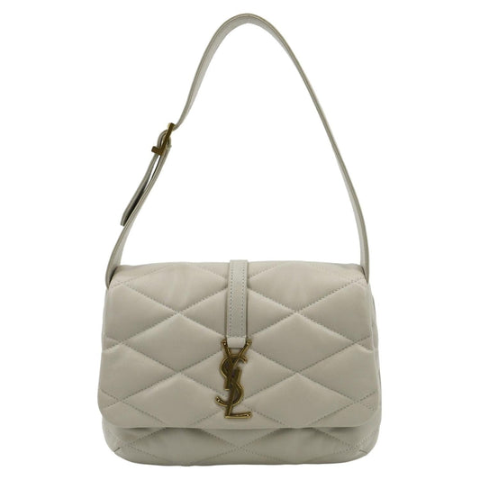YVES SAINT LAURENT LE 57 Quilted Lambskin Leather Hobo Bag Antique Vintage