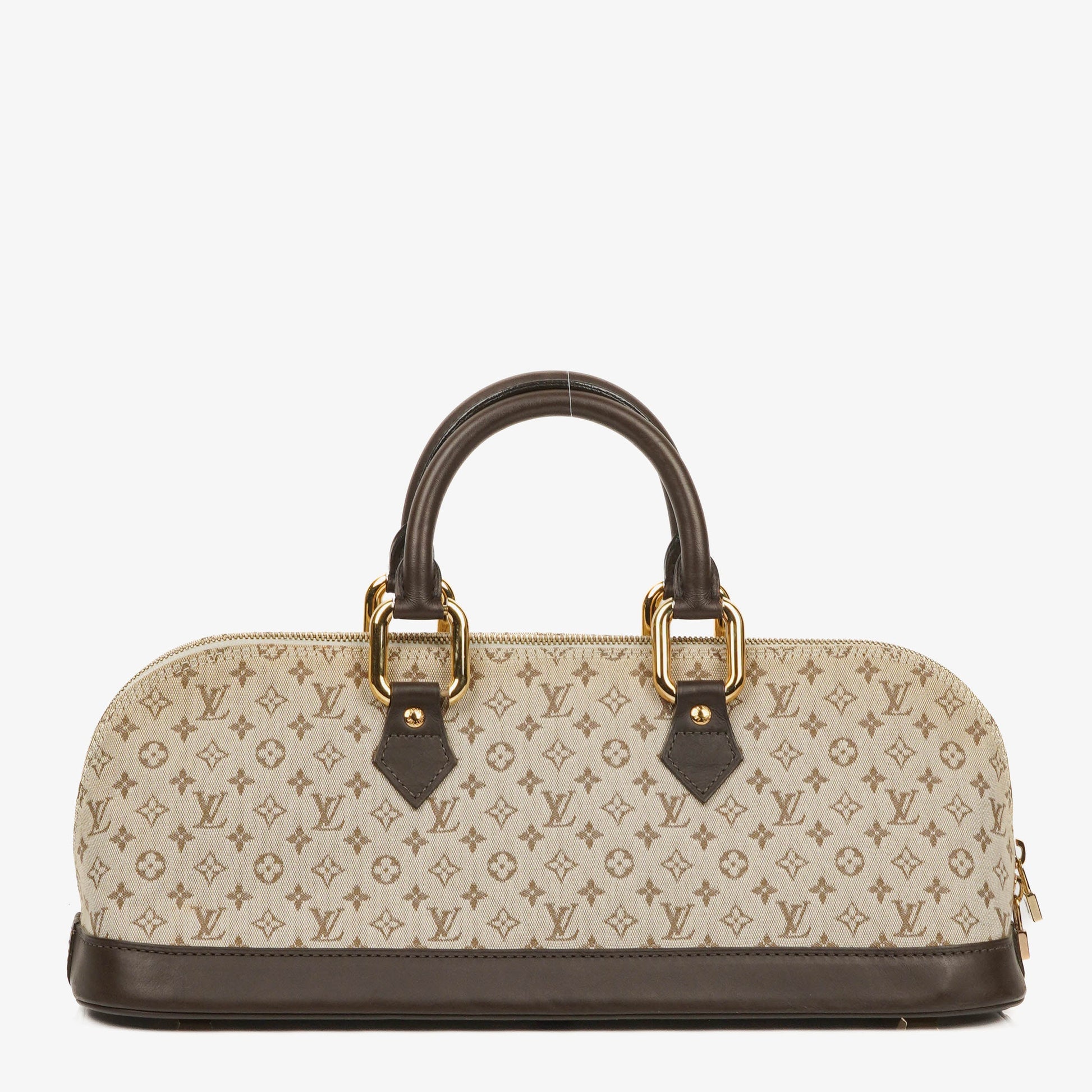 Louis Vuitton Mini Alma Long Brown Monogram Handbag