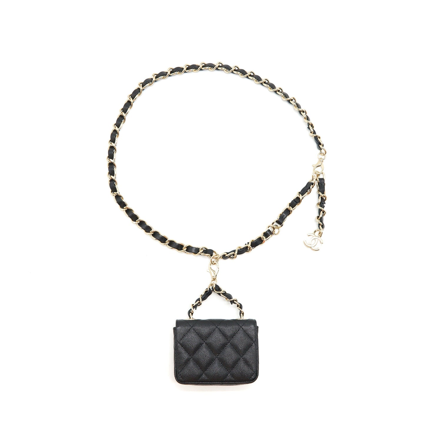 Chanel 21B Belt Bag Caviar Black L