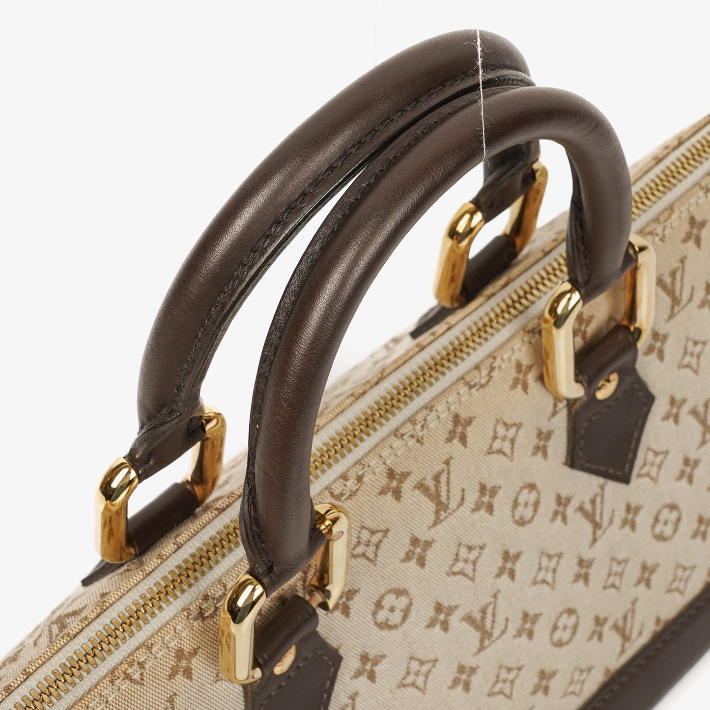 Louis Vuitton Mini Alma Long Brown Monogram Handbag