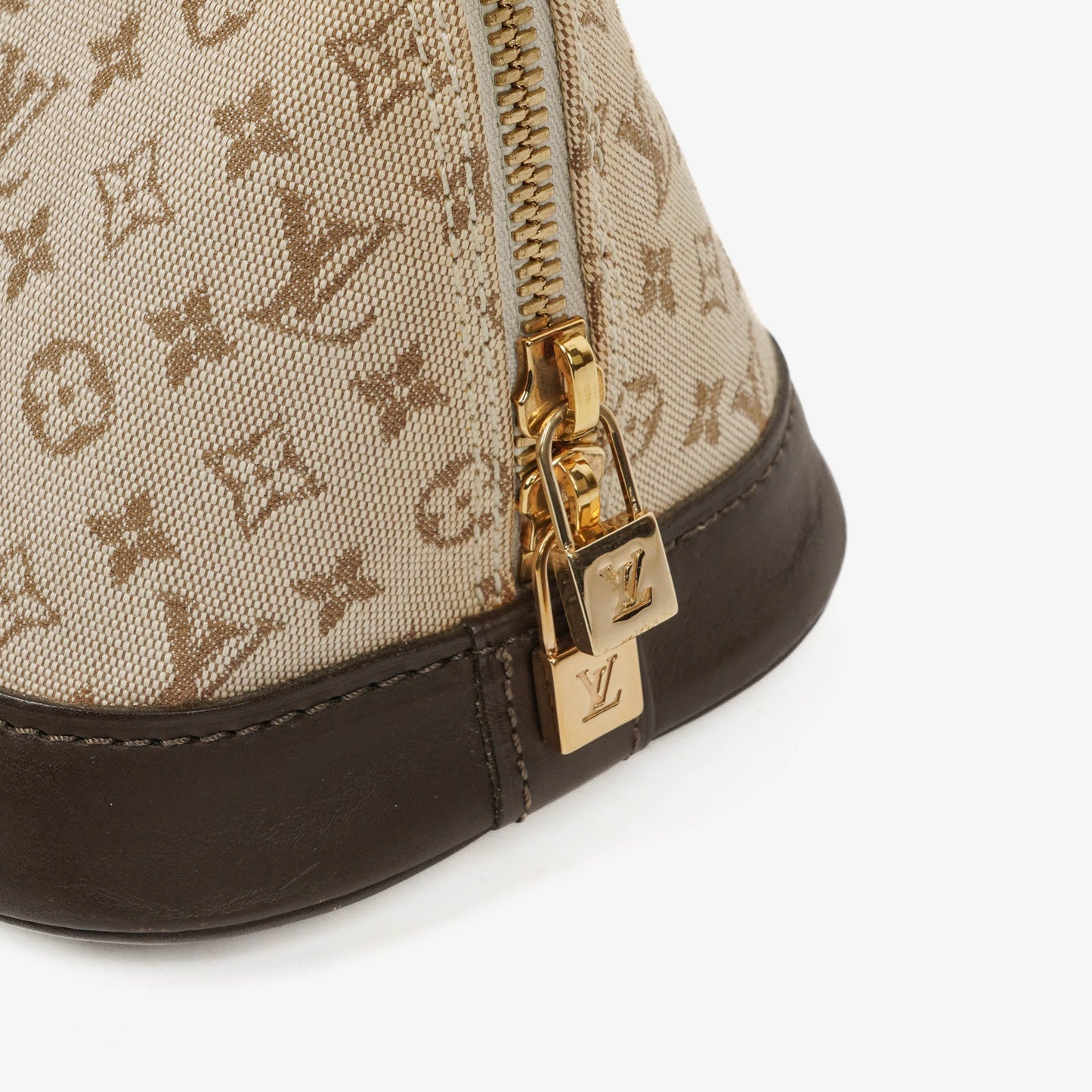 Louis Vuitton Mini Alma Long Brown Monogram Handbag