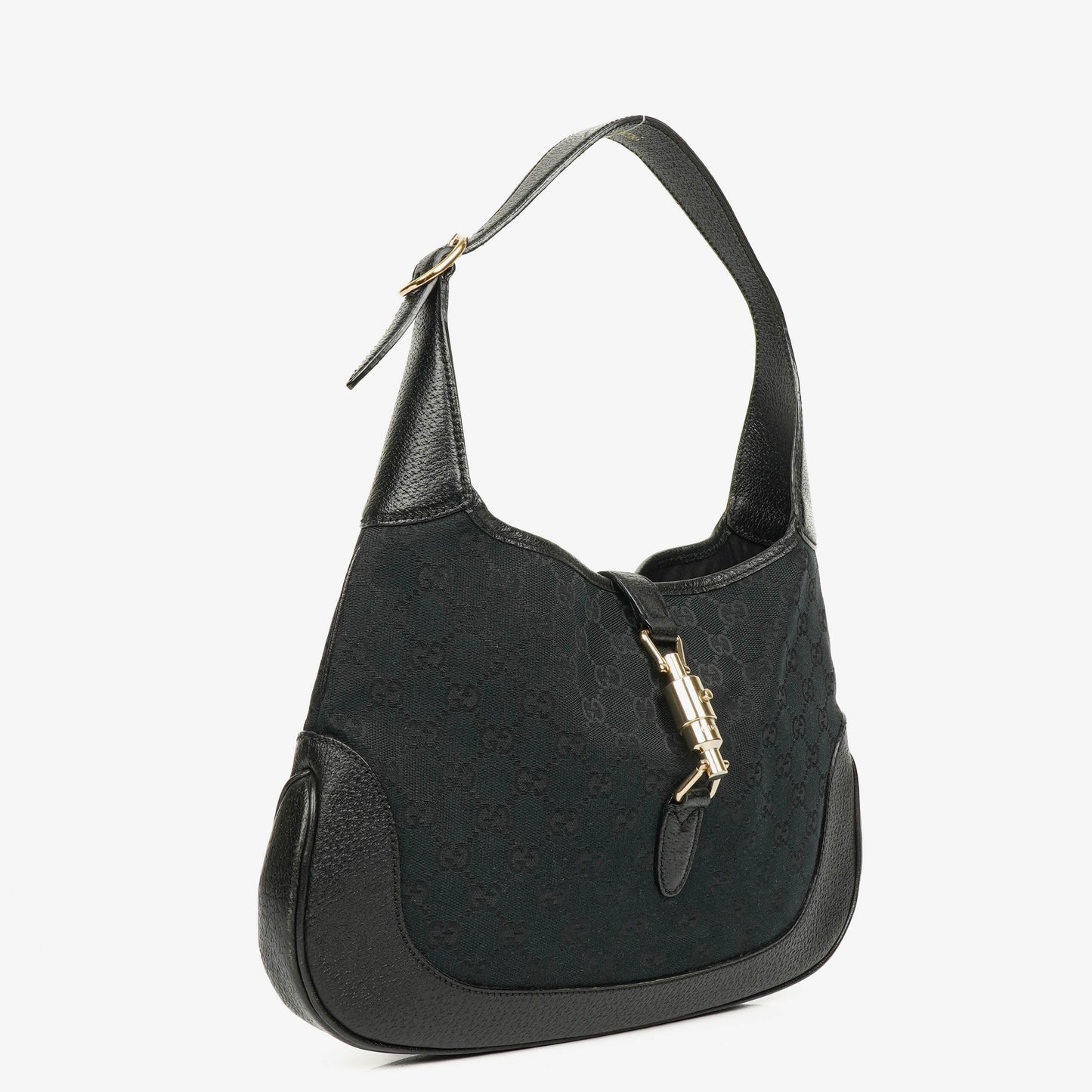 Gucci Jackie Canvas and Leather Shoulder Bag