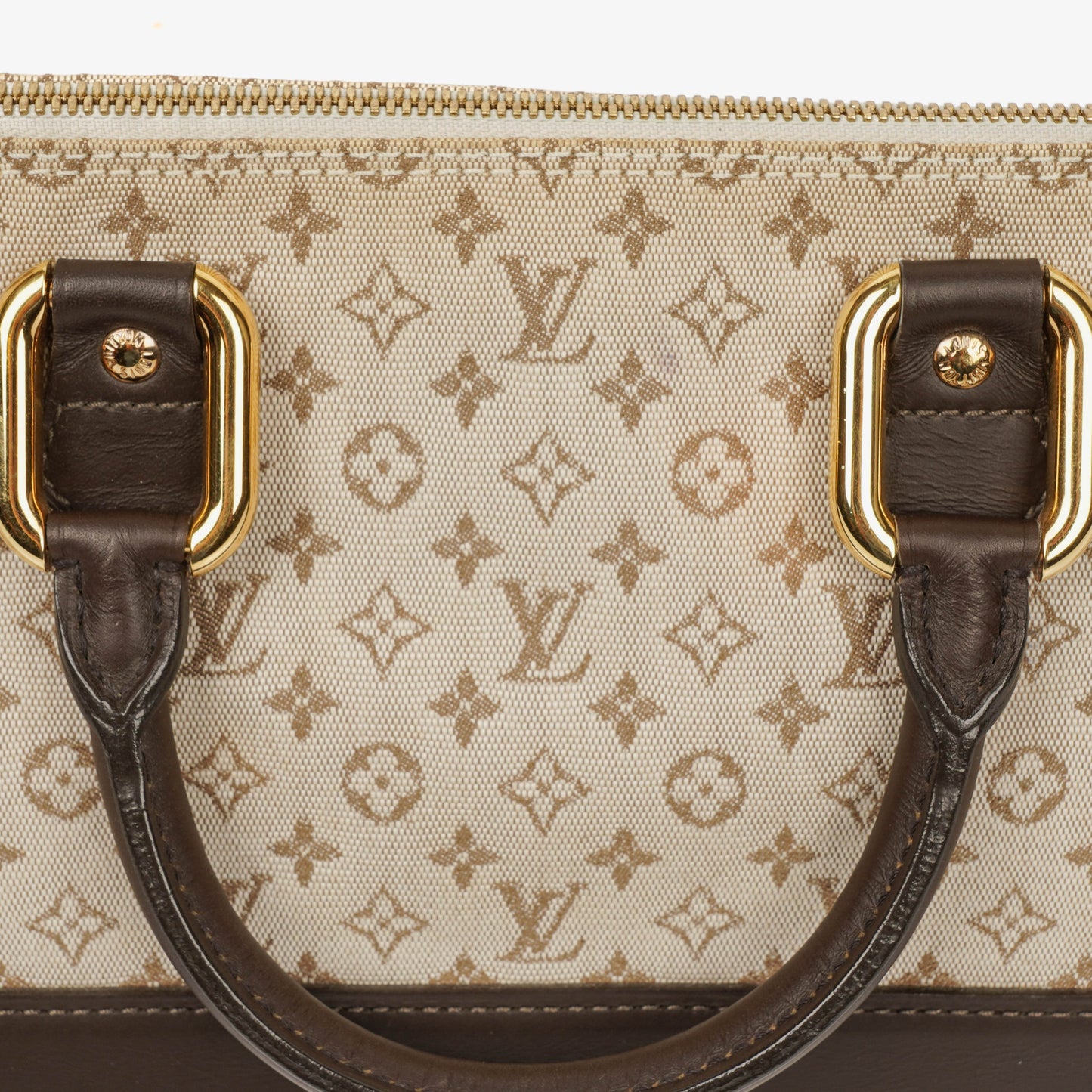 Louis Vuitton Mini Alma Long Brown Monogram Handbag
