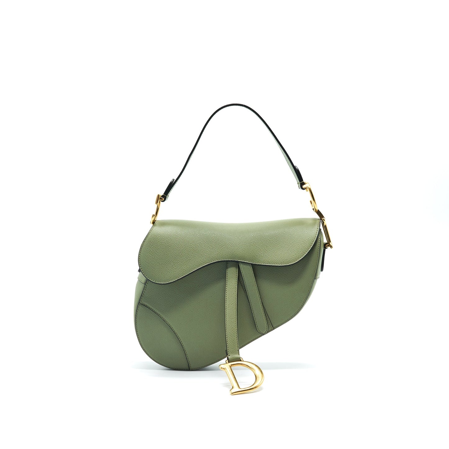 Christian Dior Medium Saddle Purse Green