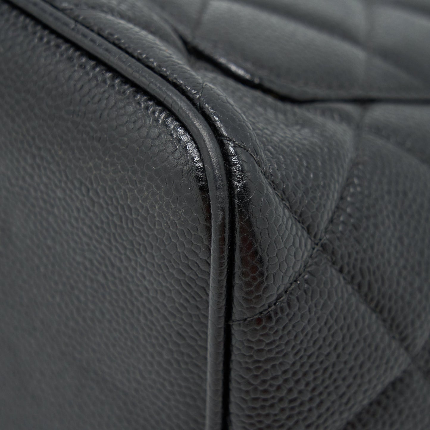 Chanel Vintag Medallion Tote Bag Caviar Black