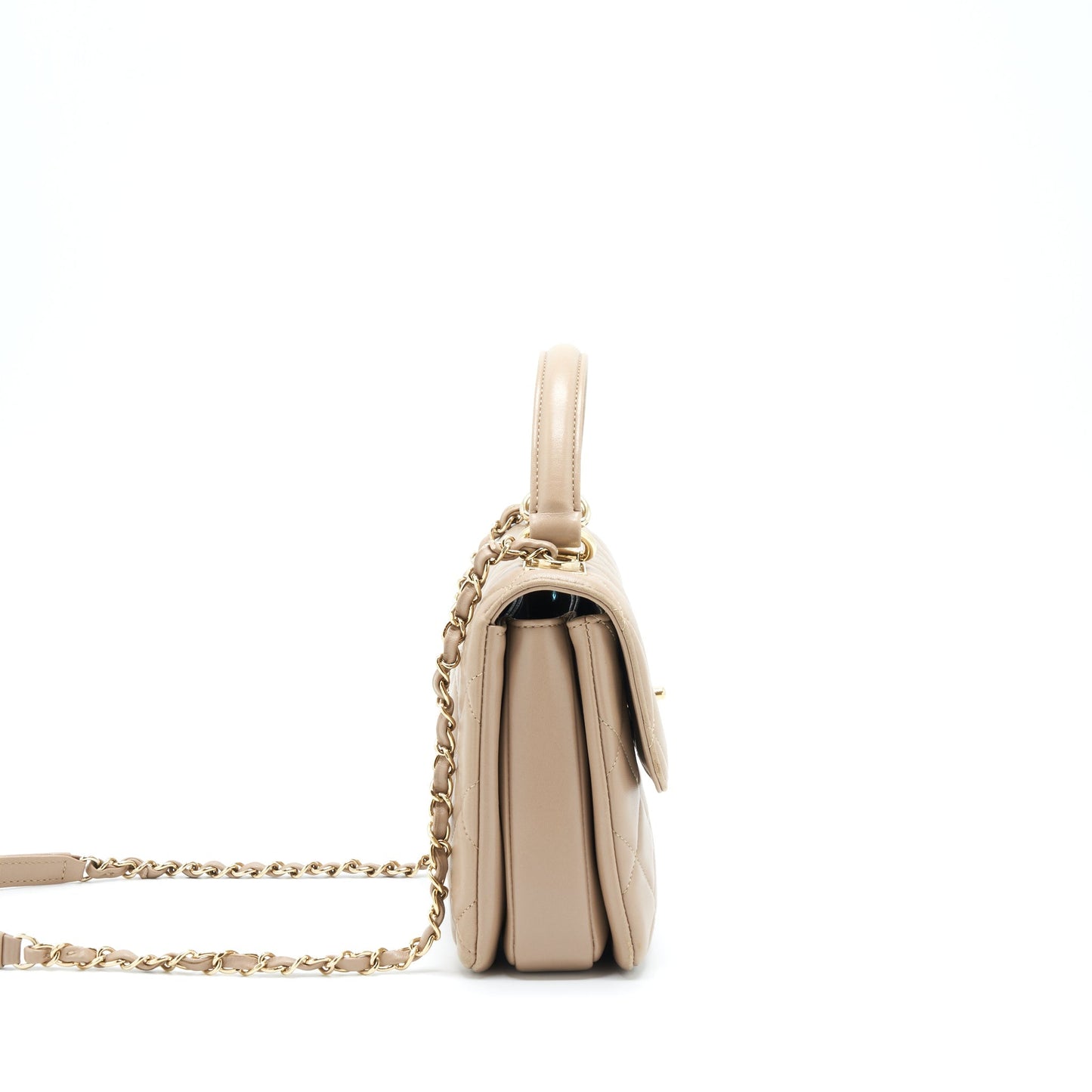 Chanel Trendy CC Flap Bag Lambskin Beige L