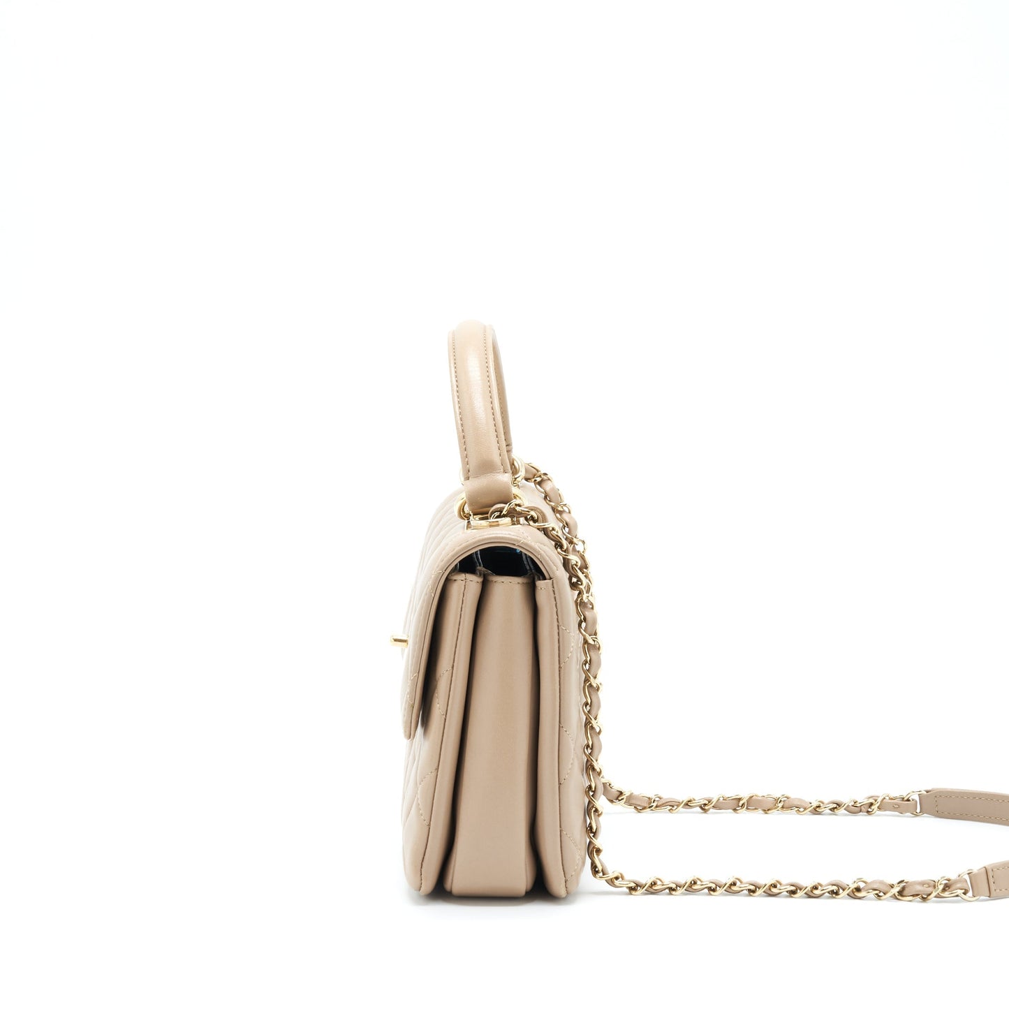 Chanel Trendy CC Flap Bag Lambskin Beige L