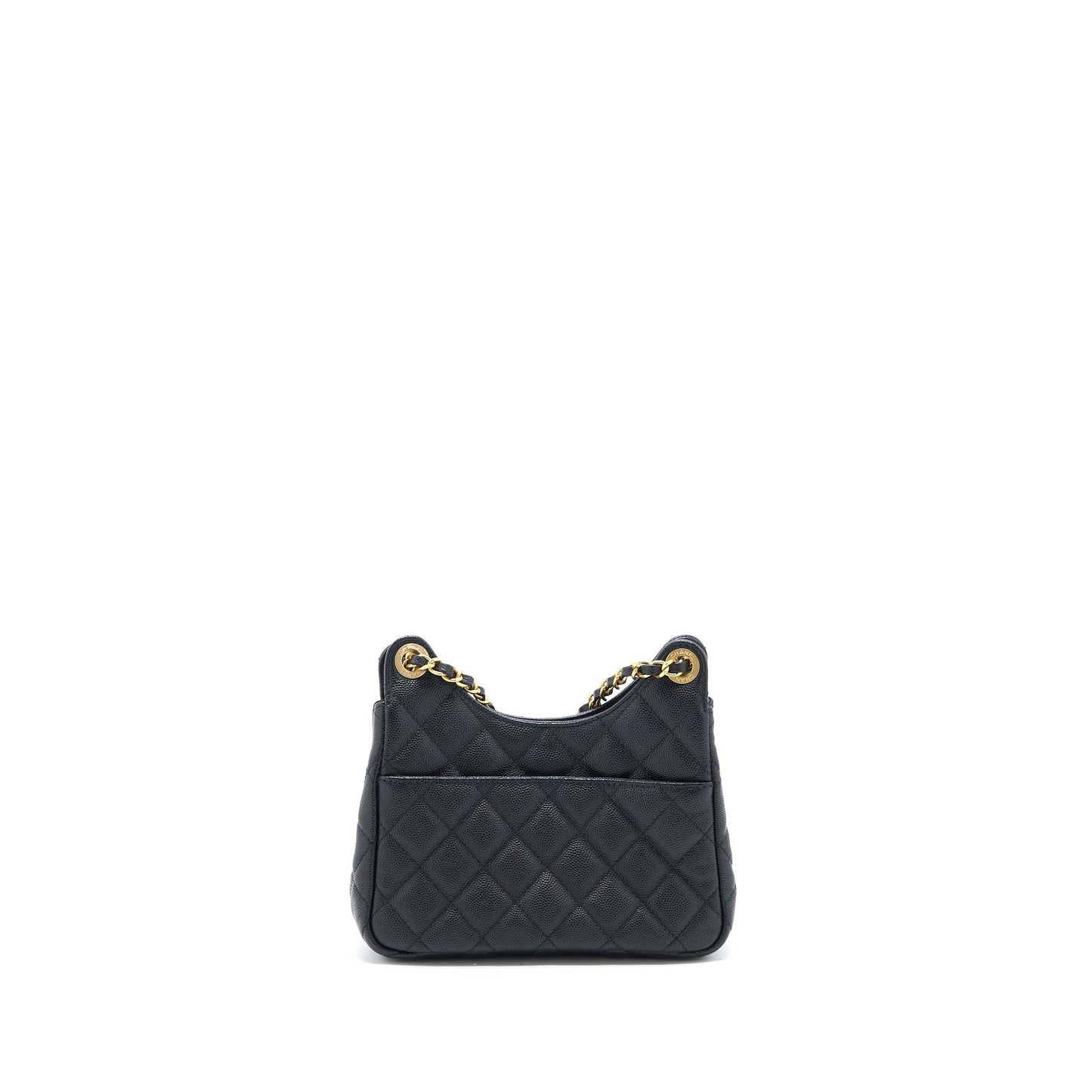 Chanel Small Hobo Bag Caviar Black  (Microchip)
