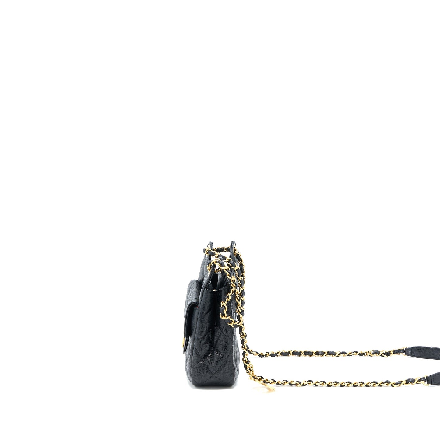 Chanel Small Hobo Bag Caviar Black  (Microchip)