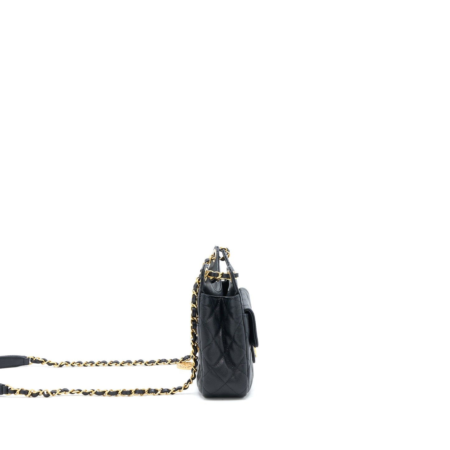 Chanel Small Hobo Bag Caviar Black  (Microchip)