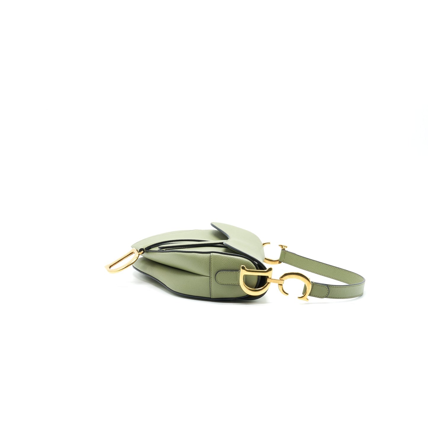 Christian Dior Medium Saddle Purse Green